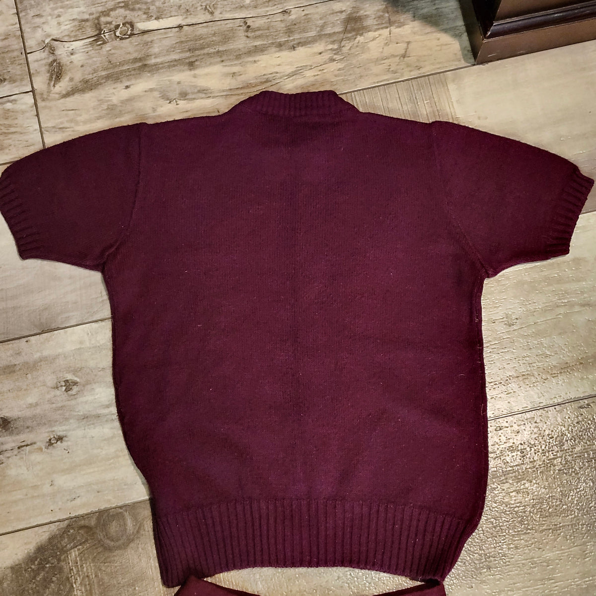 Vintage Maroon and Cream Cheerleader Uniform
