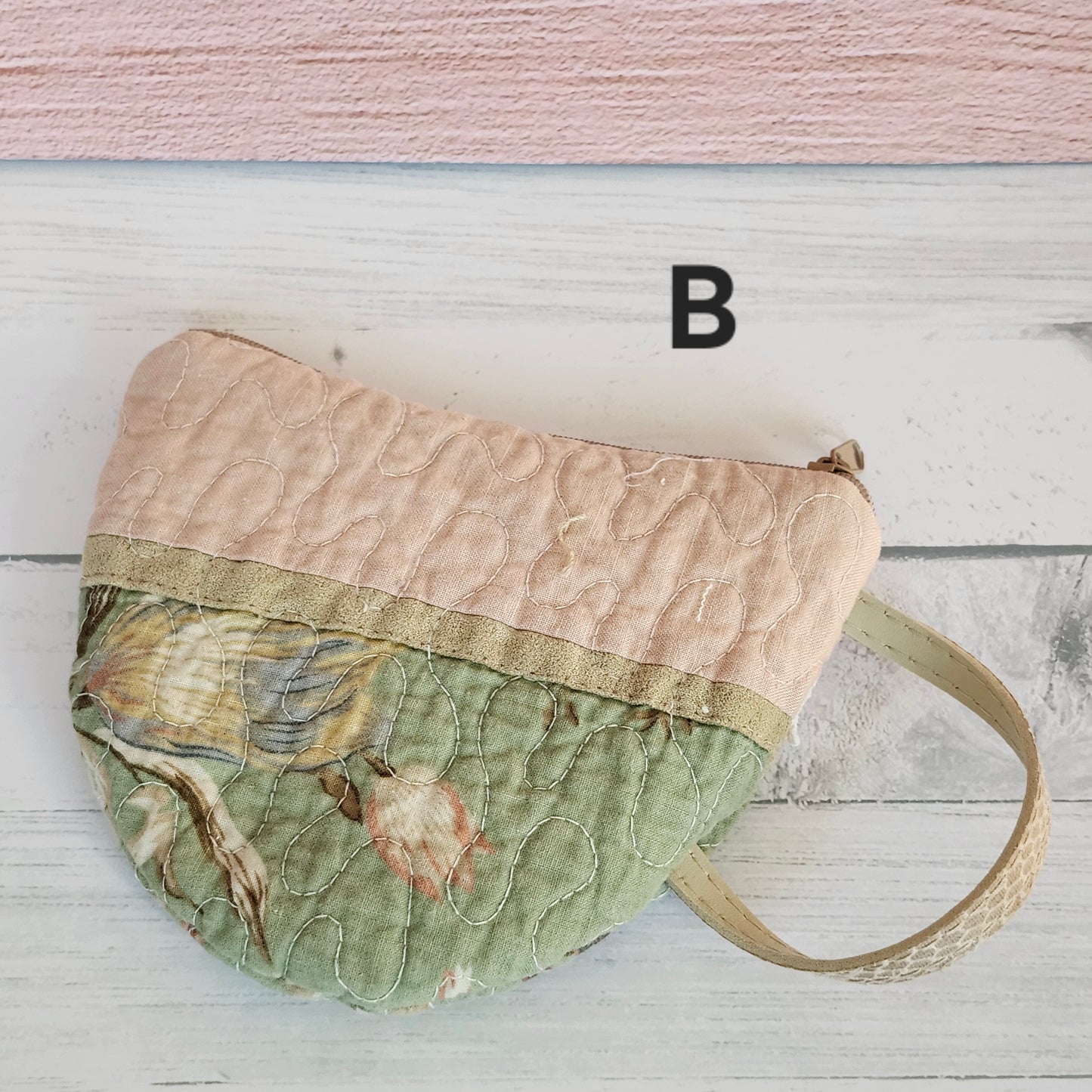 Flowers and Lace Quilted Teacup Pouch