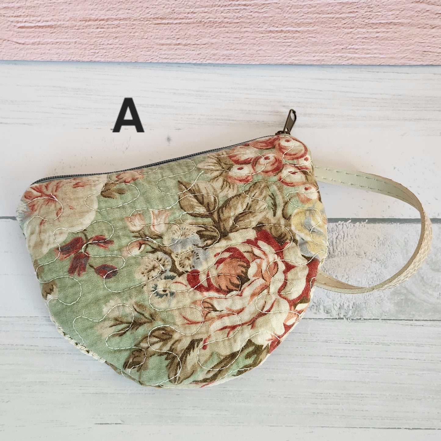 Flowers and Lace Quilted Teacup Pouch
