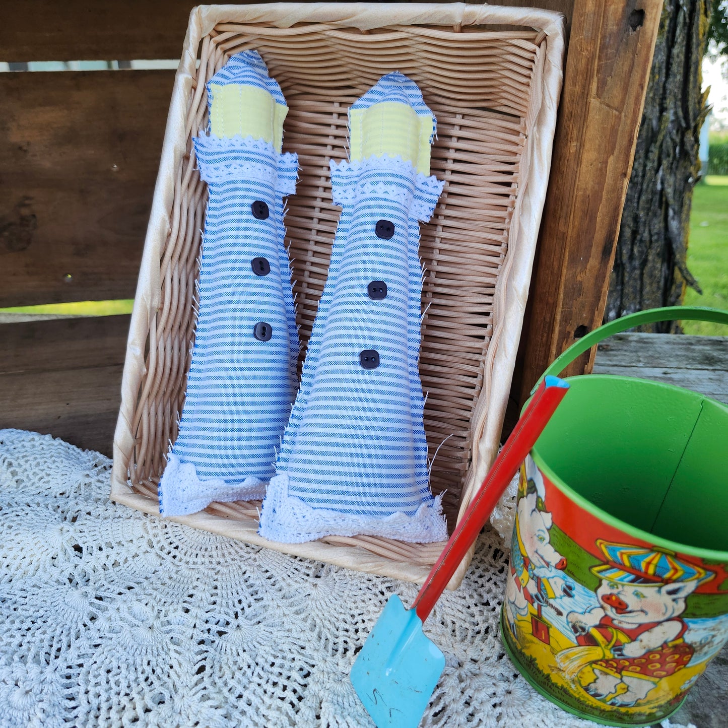 Fabric Lighthouse Decor, ornie, shelf sitter, bowl filler