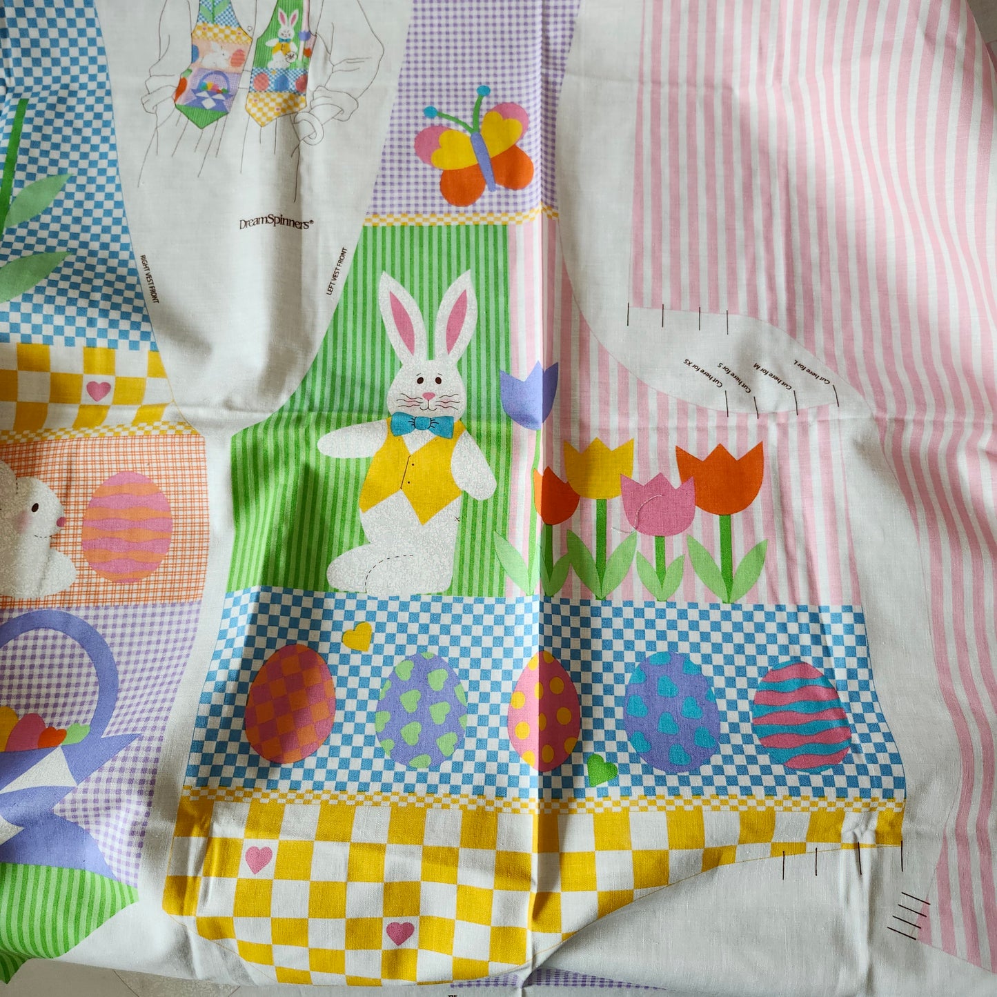 Easter Vest Cut and Sew Panel