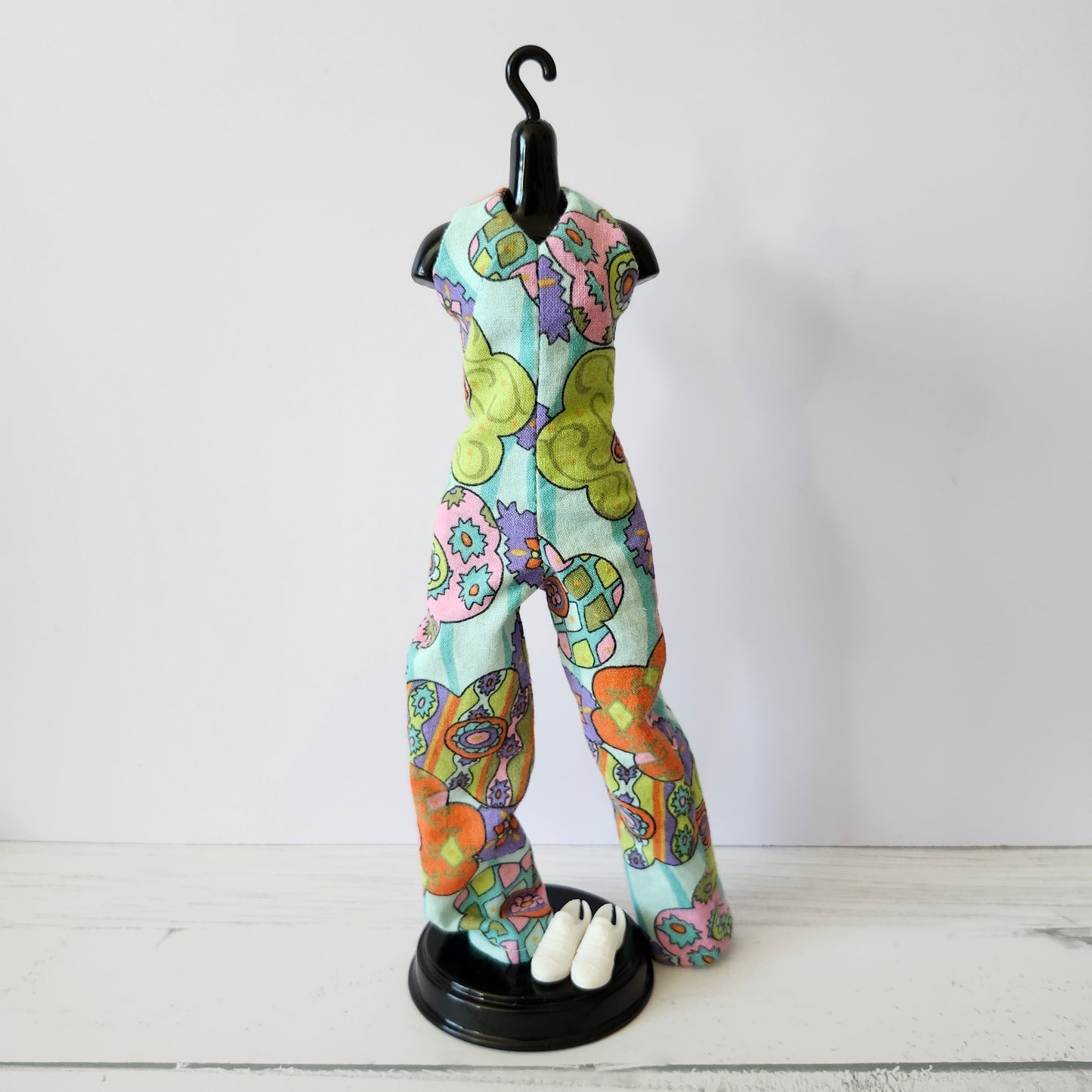 Flower Power Halter Jumpsuit for 11 1/2" fashion dolls