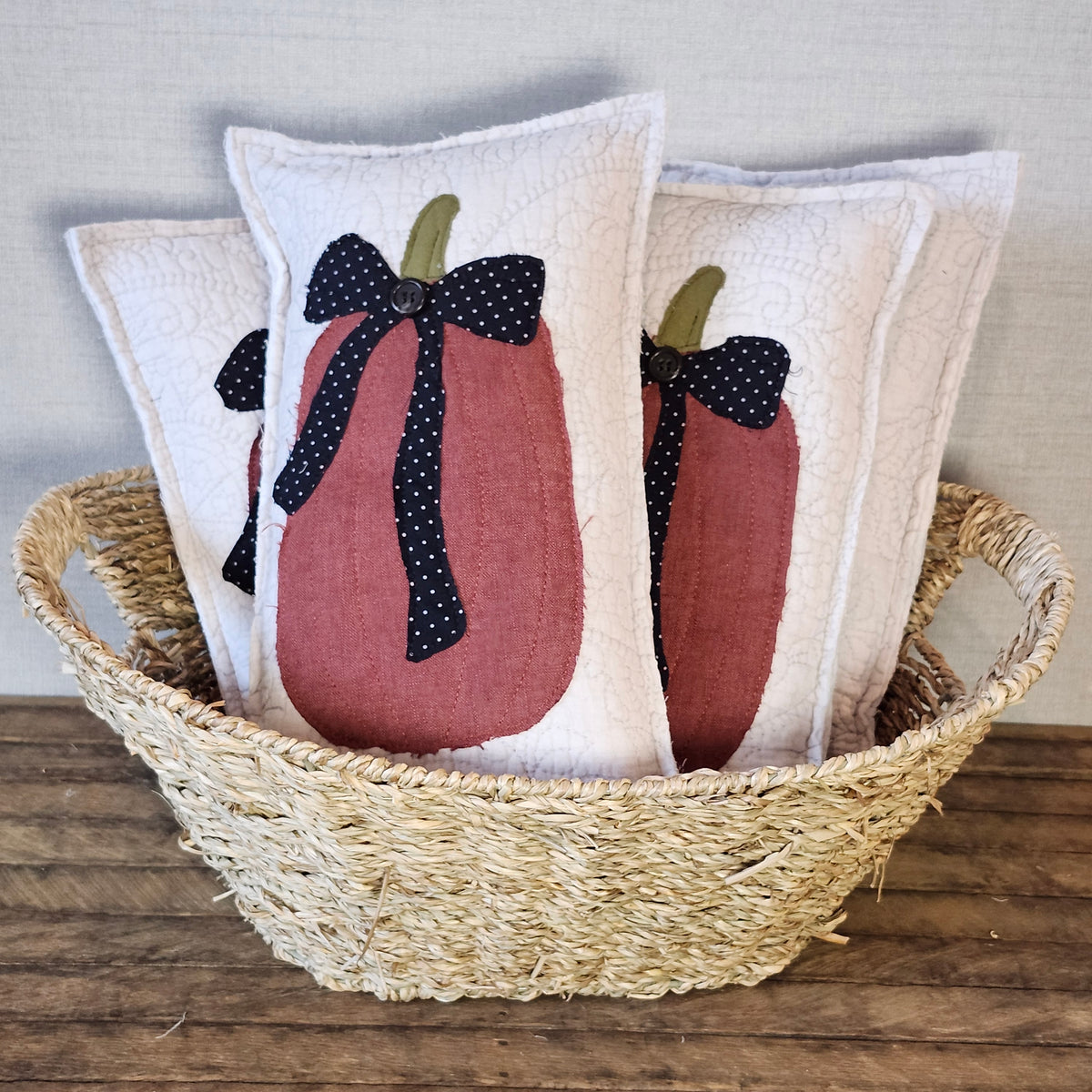 Pumpkin With a Bow Pillow