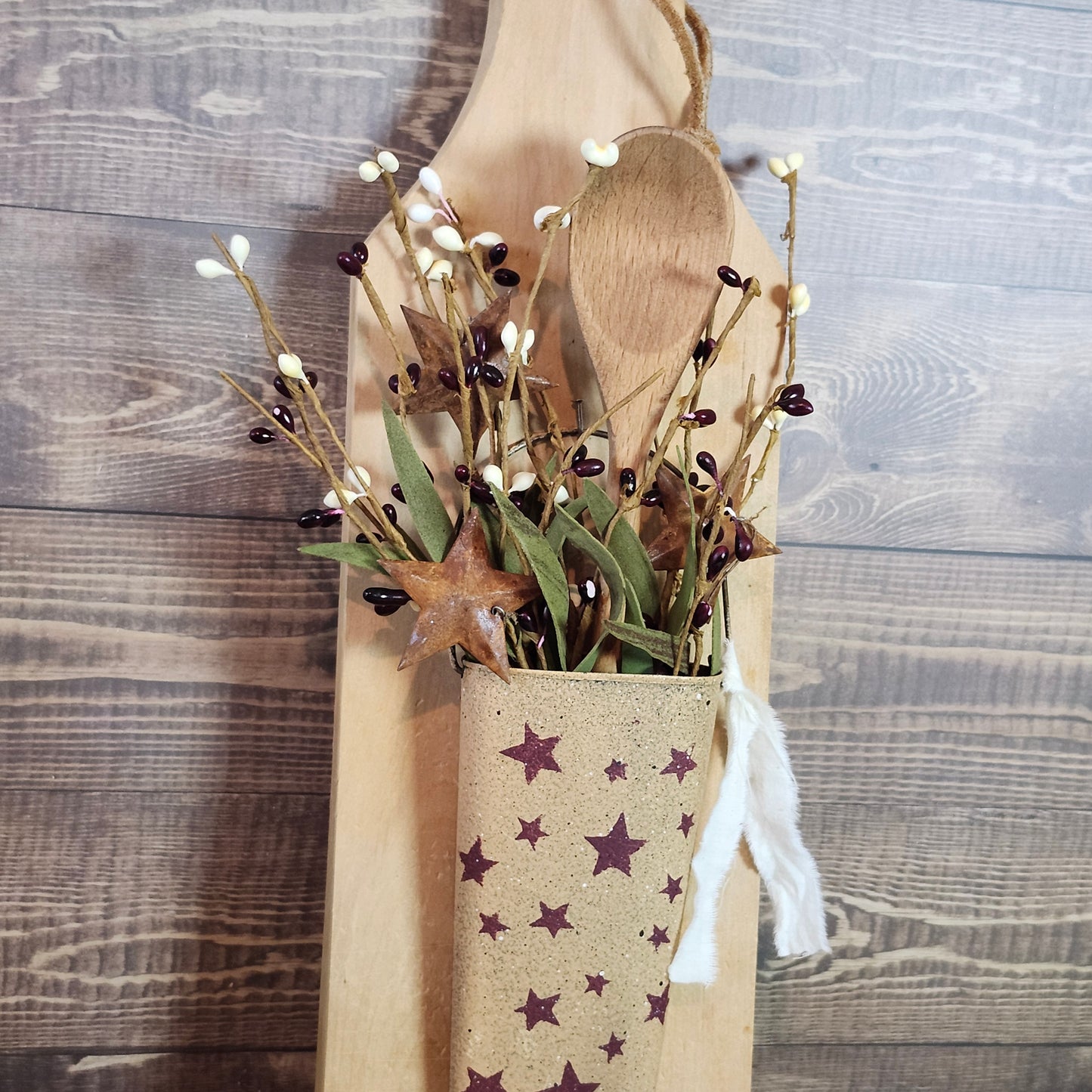 Stars Wall Hanging, Wall Pocket, Cutting Board Decor