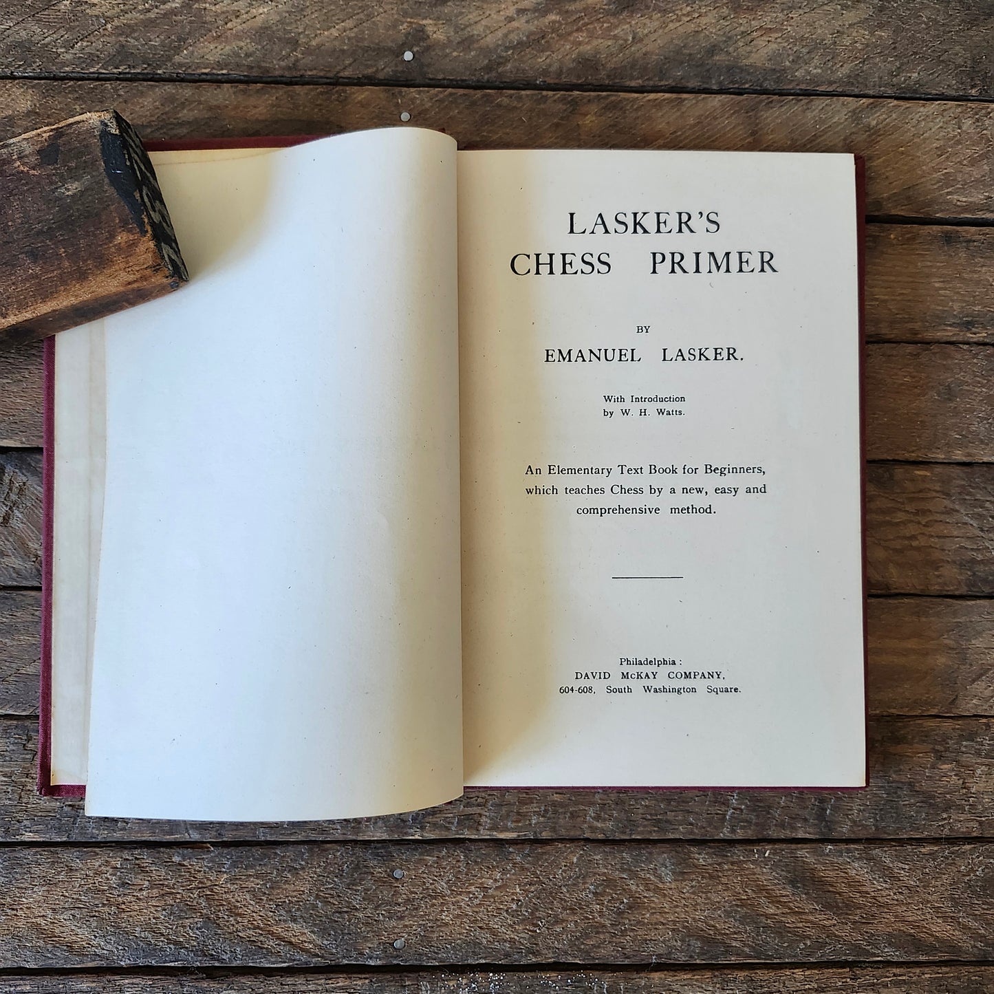 Lasker's Chess Primer by Dr. Emanuel Lasker 1934