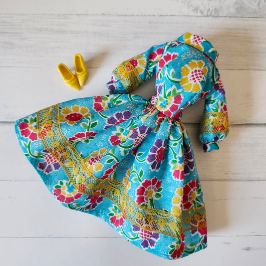 Summer Flowers Dress for 11 1/2" fashion dolls