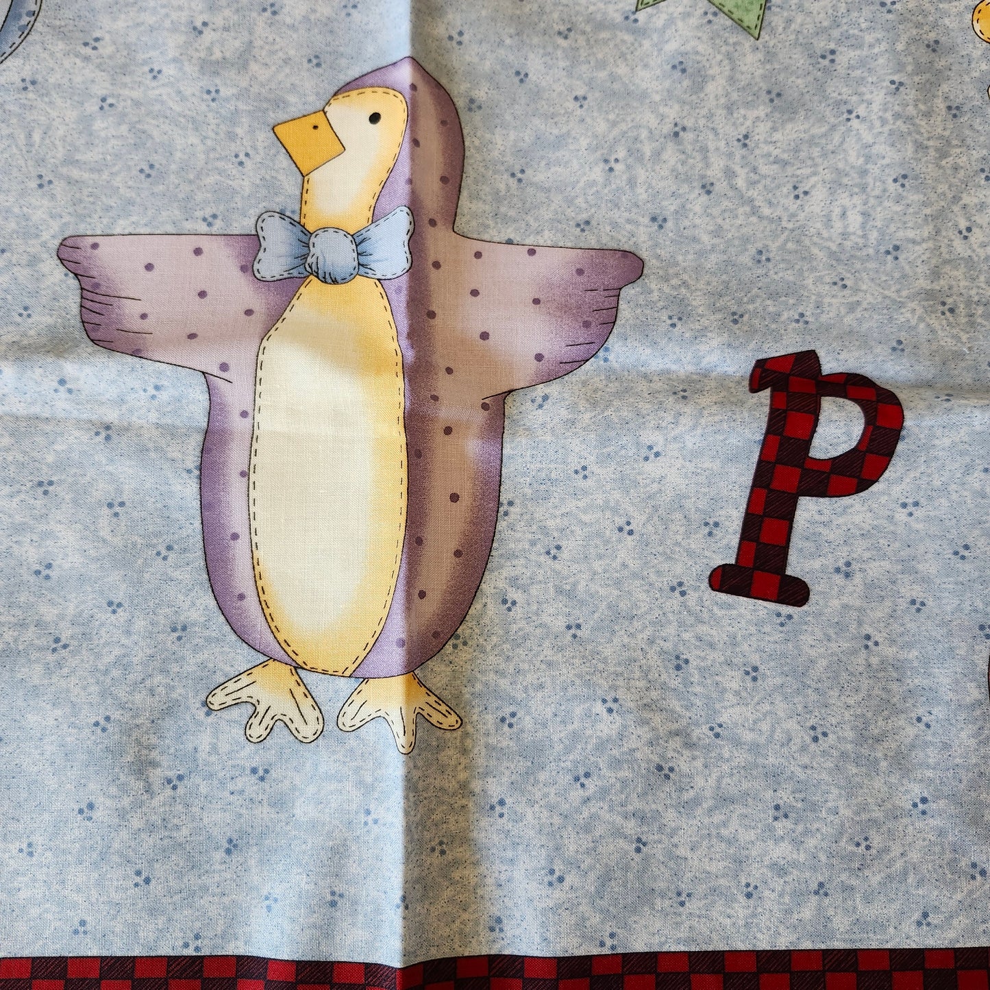 Animals and Letters Baby Quilt Cut and Sew Panel