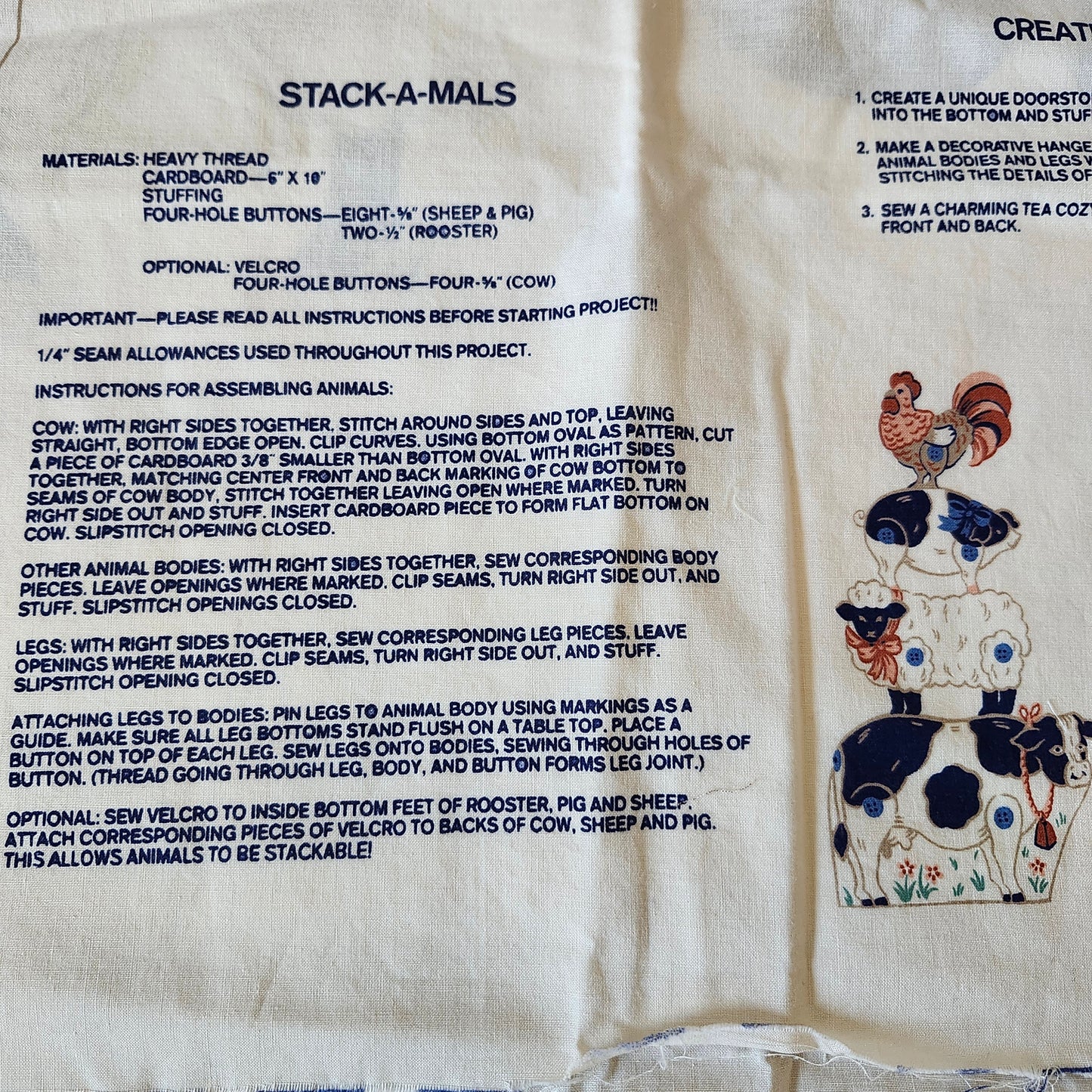 Stack-A-Mals Cut and Sew Panel