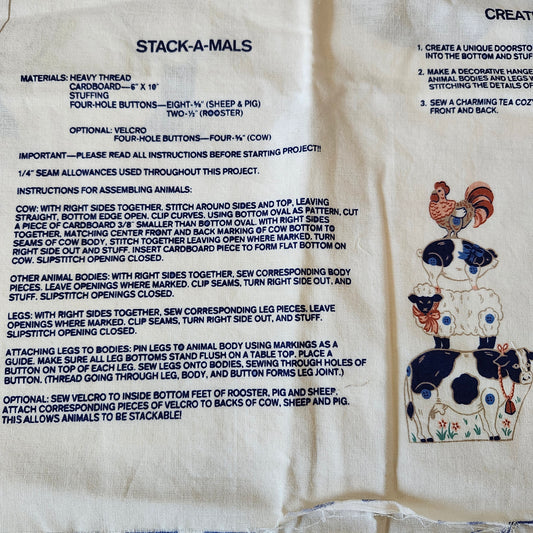 Stack-A-Mals Cut and Sew Panel
