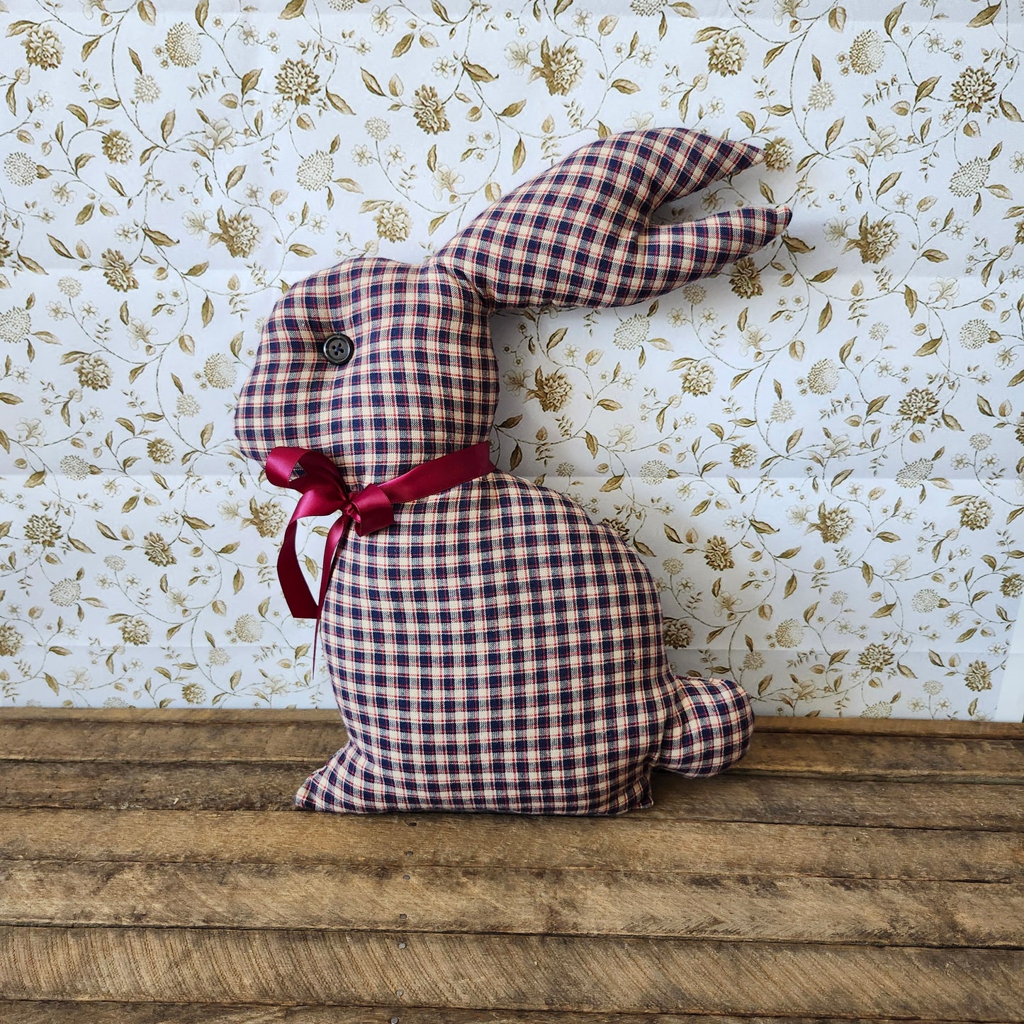 Red and Blue Plaid Bunny