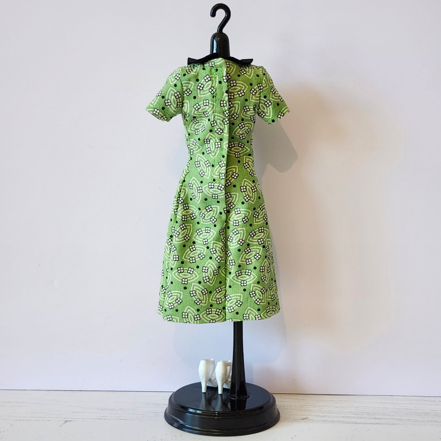 Green Print Dress for 11 1/2" fashion dolls