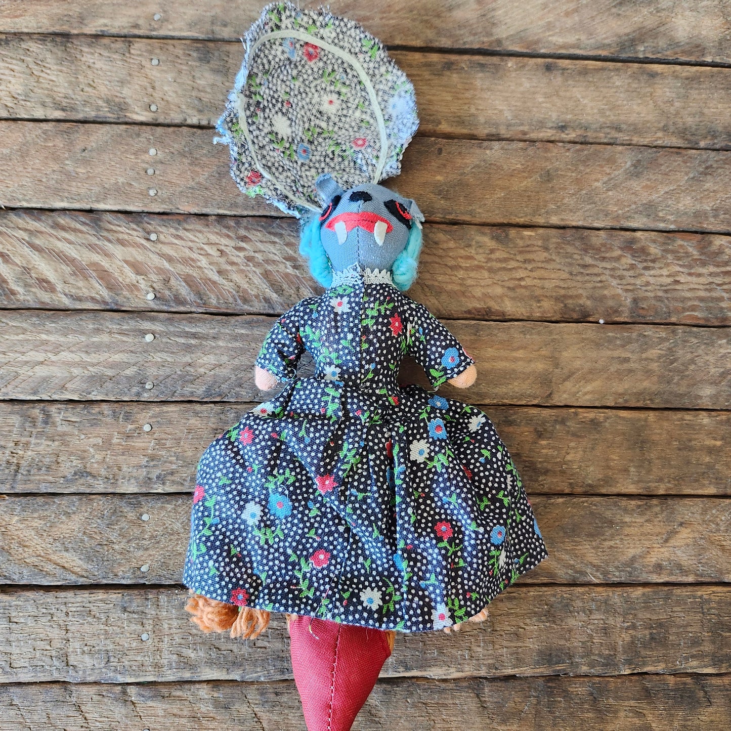 Little Red Riding Hood, Grandma, Big Bad Wolf, Three in One Topsy Turvy Doll