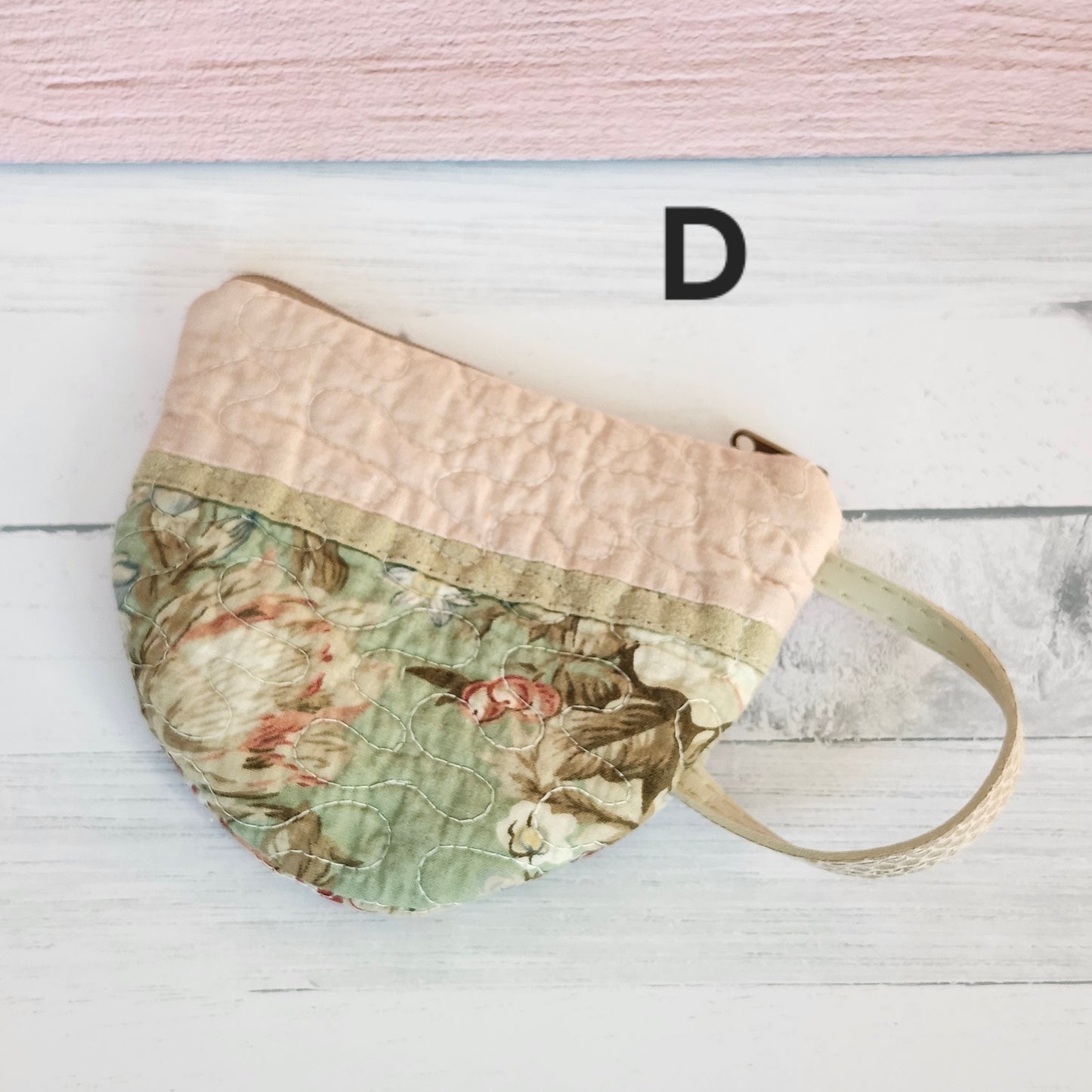 Flowers and Lace Quilted Teacup Pouch