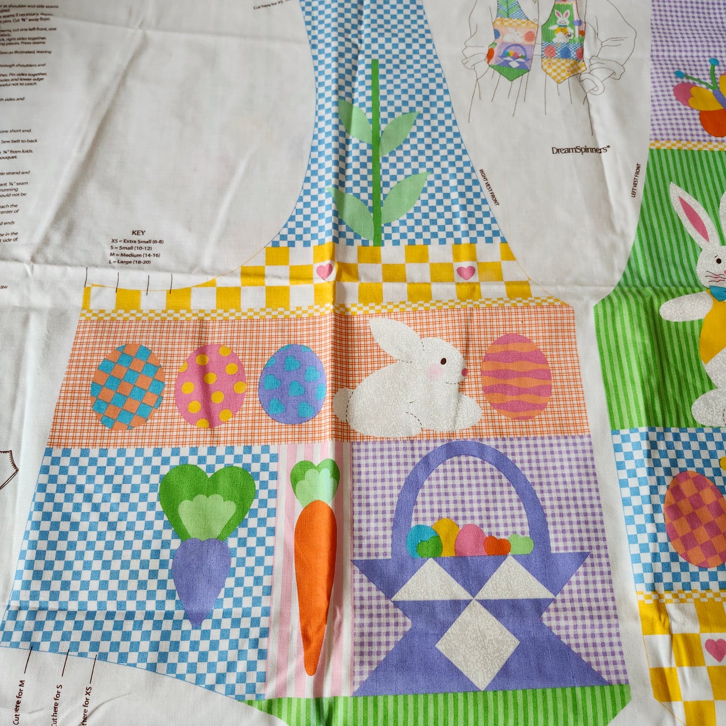 Easter Vest Cut and Sew Panel