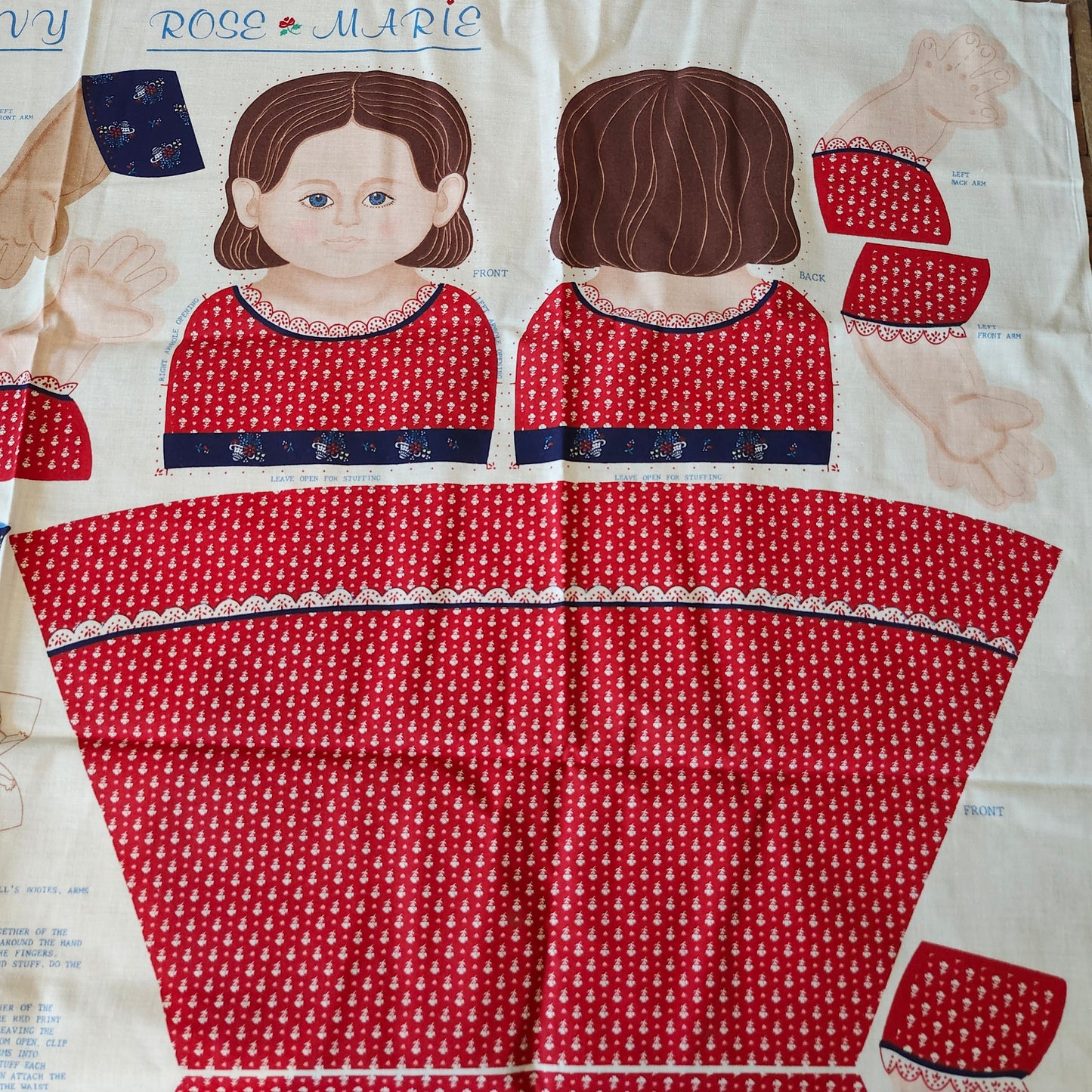 Topsy Turvy Doll Rose & Marie Cut and Sew Panel