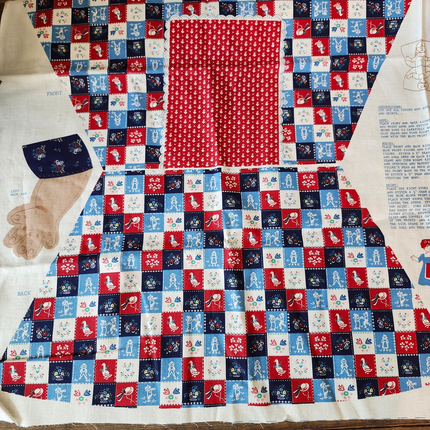 Topsy Turvy Doll Rose & Marie Cut and Sew Panel