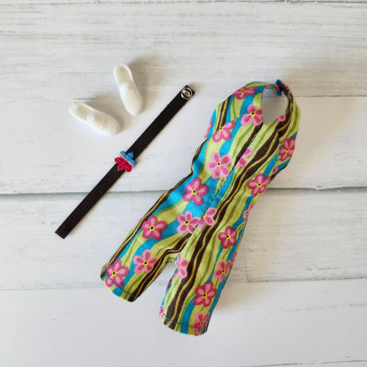 Floral Halter Shorts Jumpsuit for 11 1/2" fashion dolls