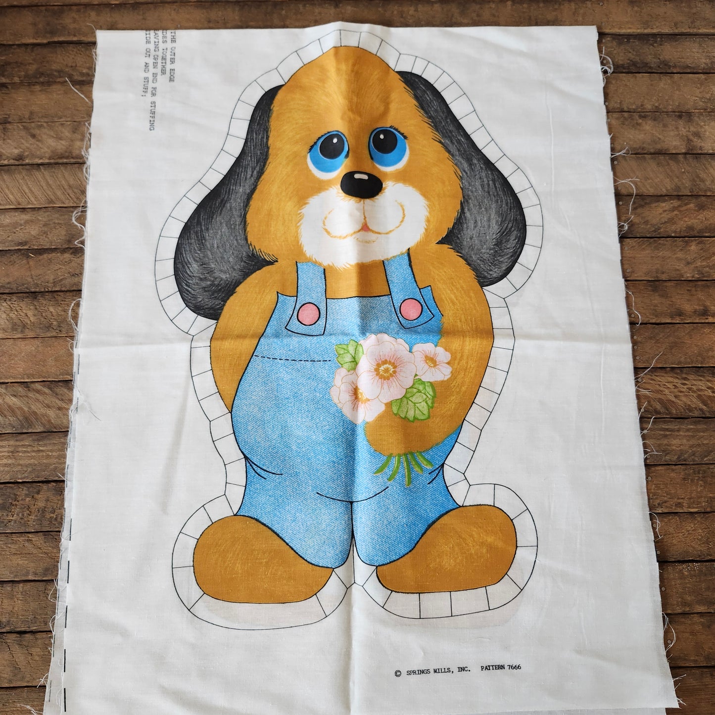 Cute Dog Cut and Sew Panel