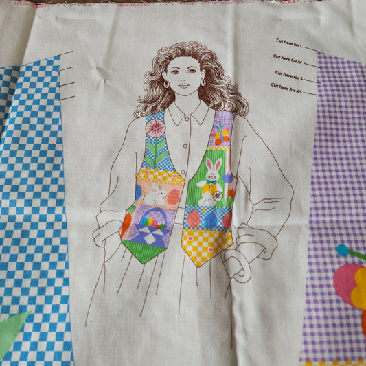 Easter Vest Cut and Sew Panel