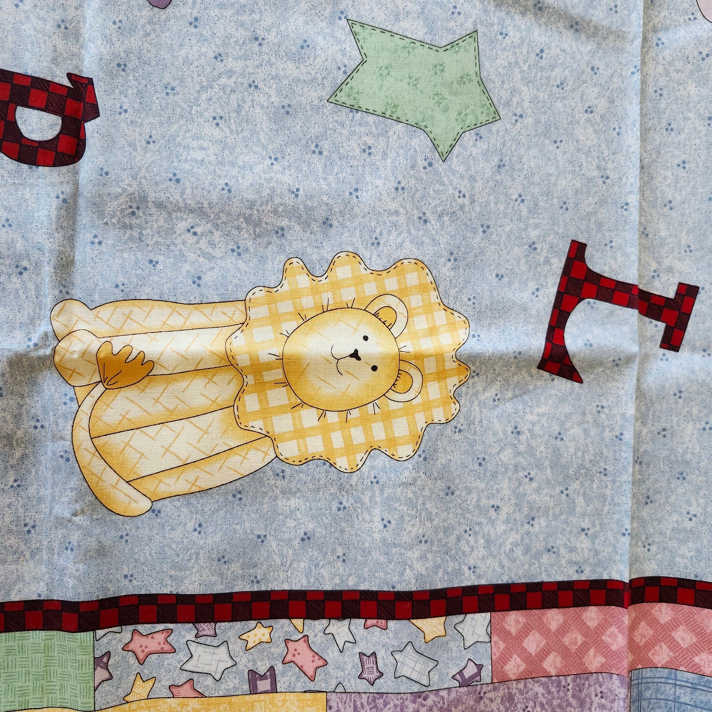 Animals and Letters Baby Quilt Cut and Sew Panel