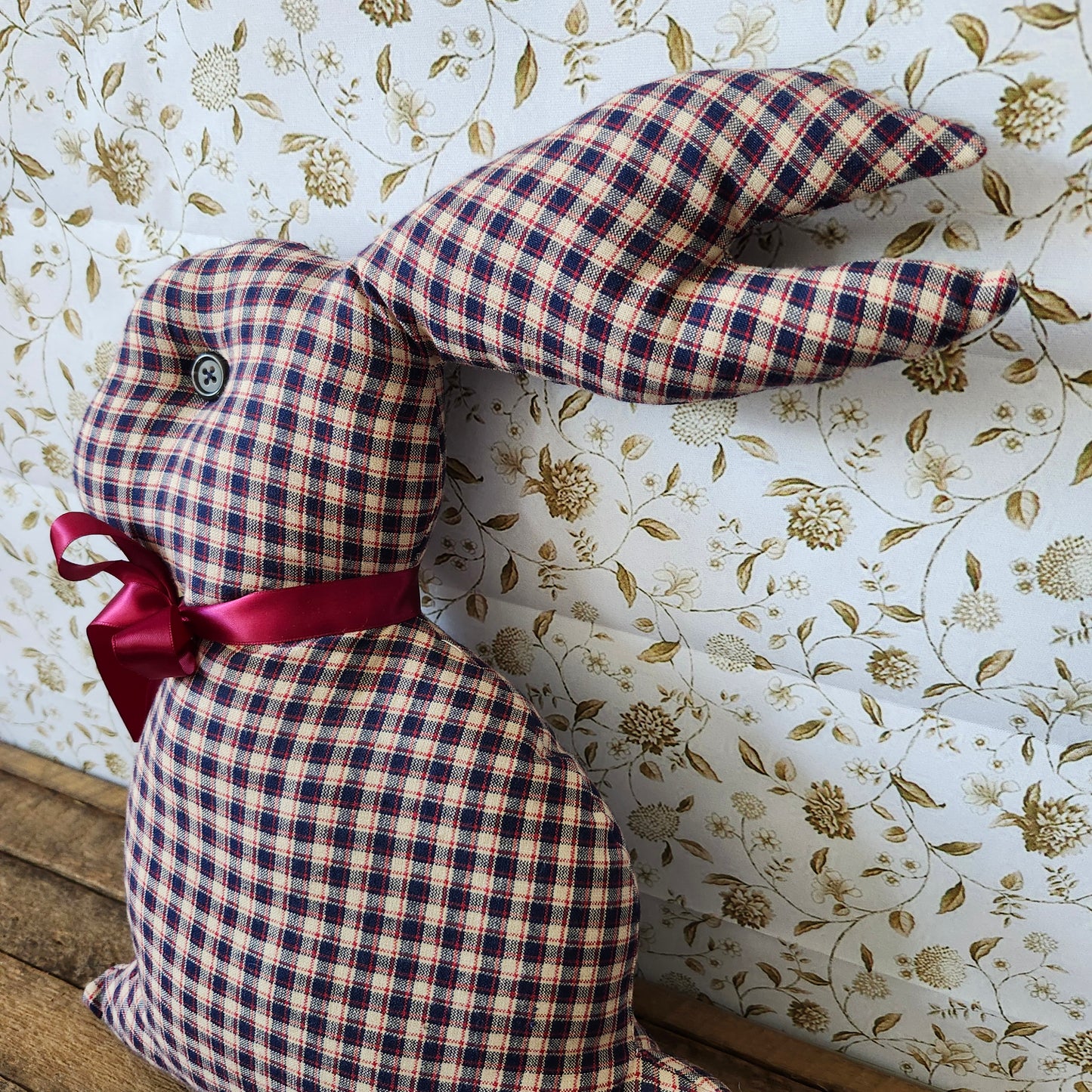 Red and Blue Plaid Bunny