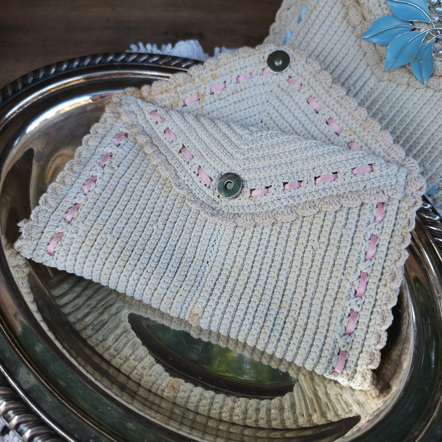 Vintage Doily Handmade Purse