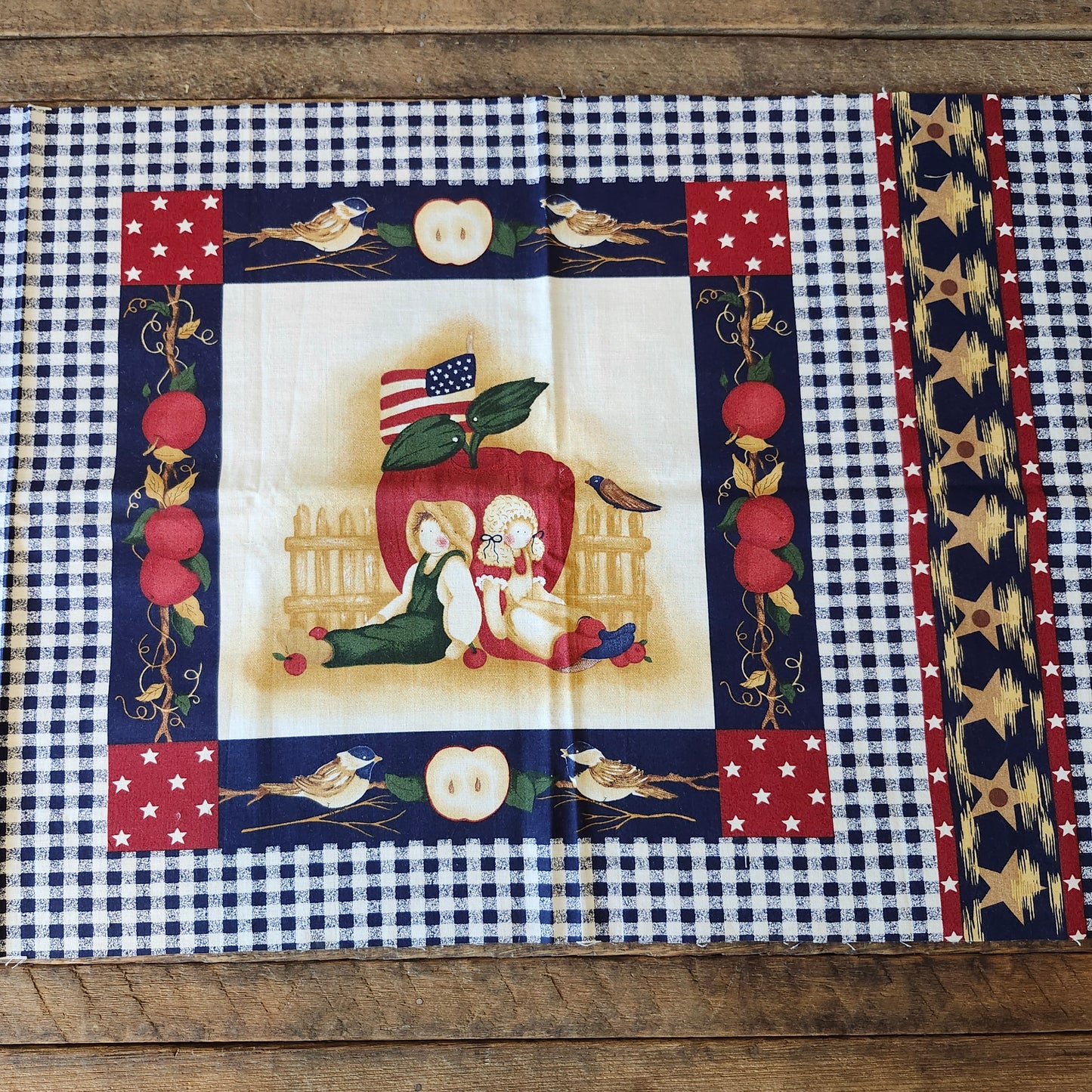 Americana Decor Pillow Cut and Sew Panel