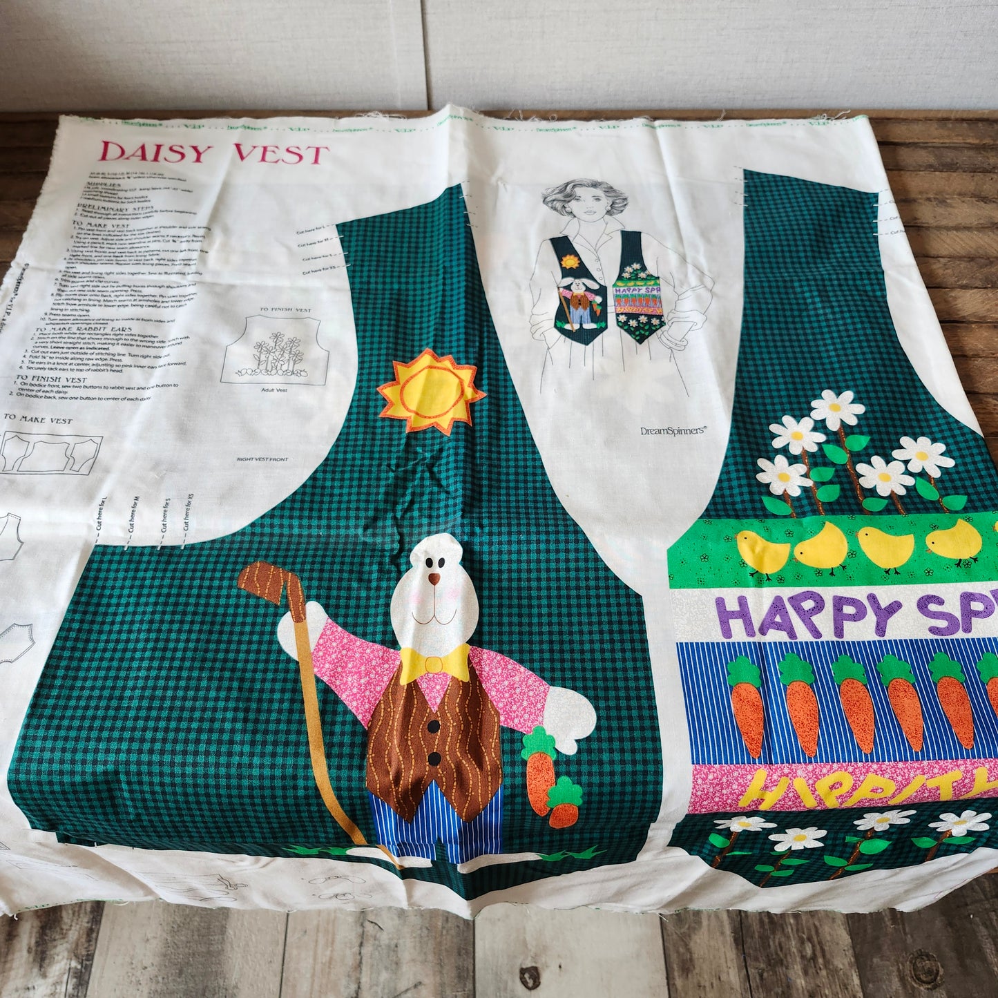 Daisy Vest Cut and Sew Panel