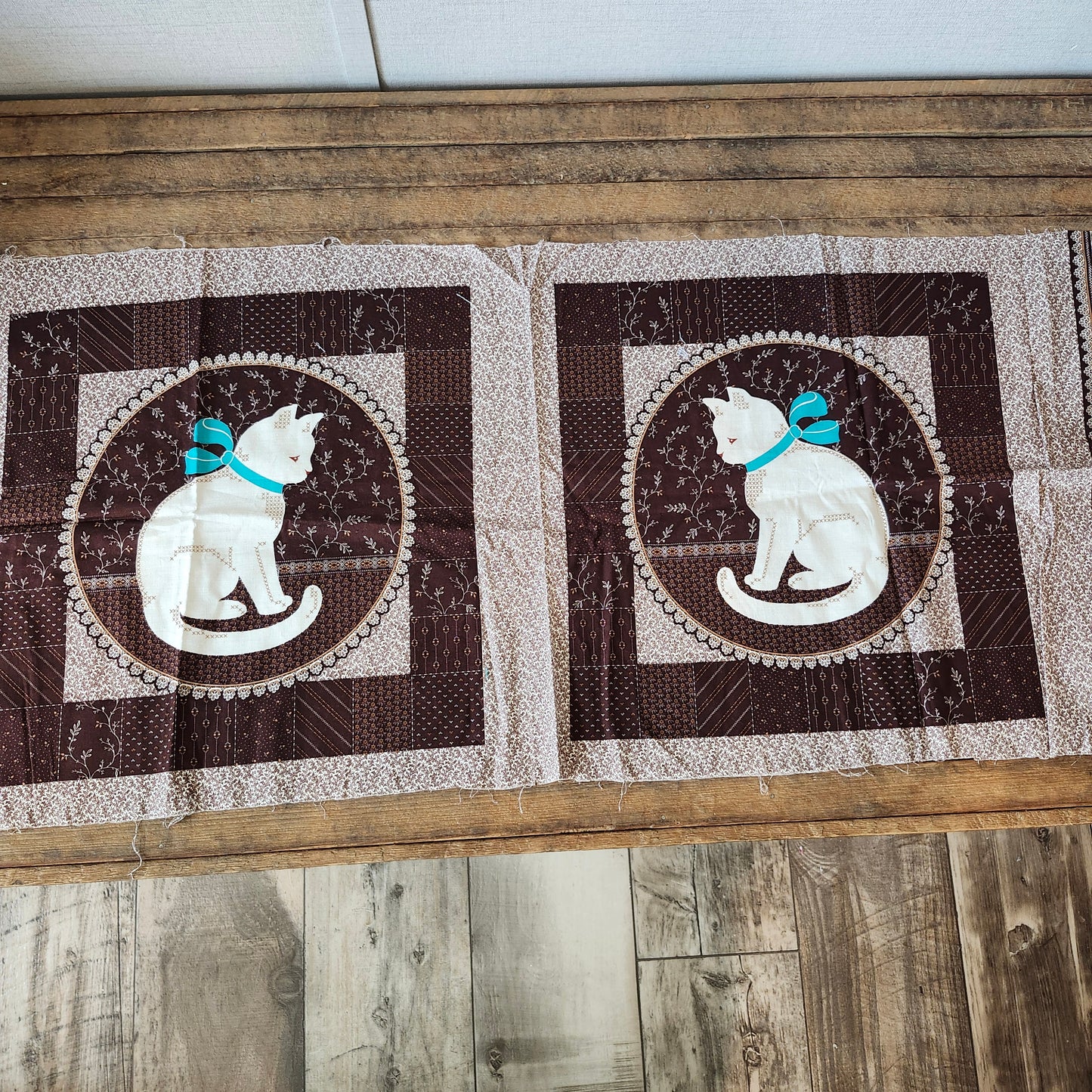 Cat "Simple Treasures Pillow" Cut and Sew Panel