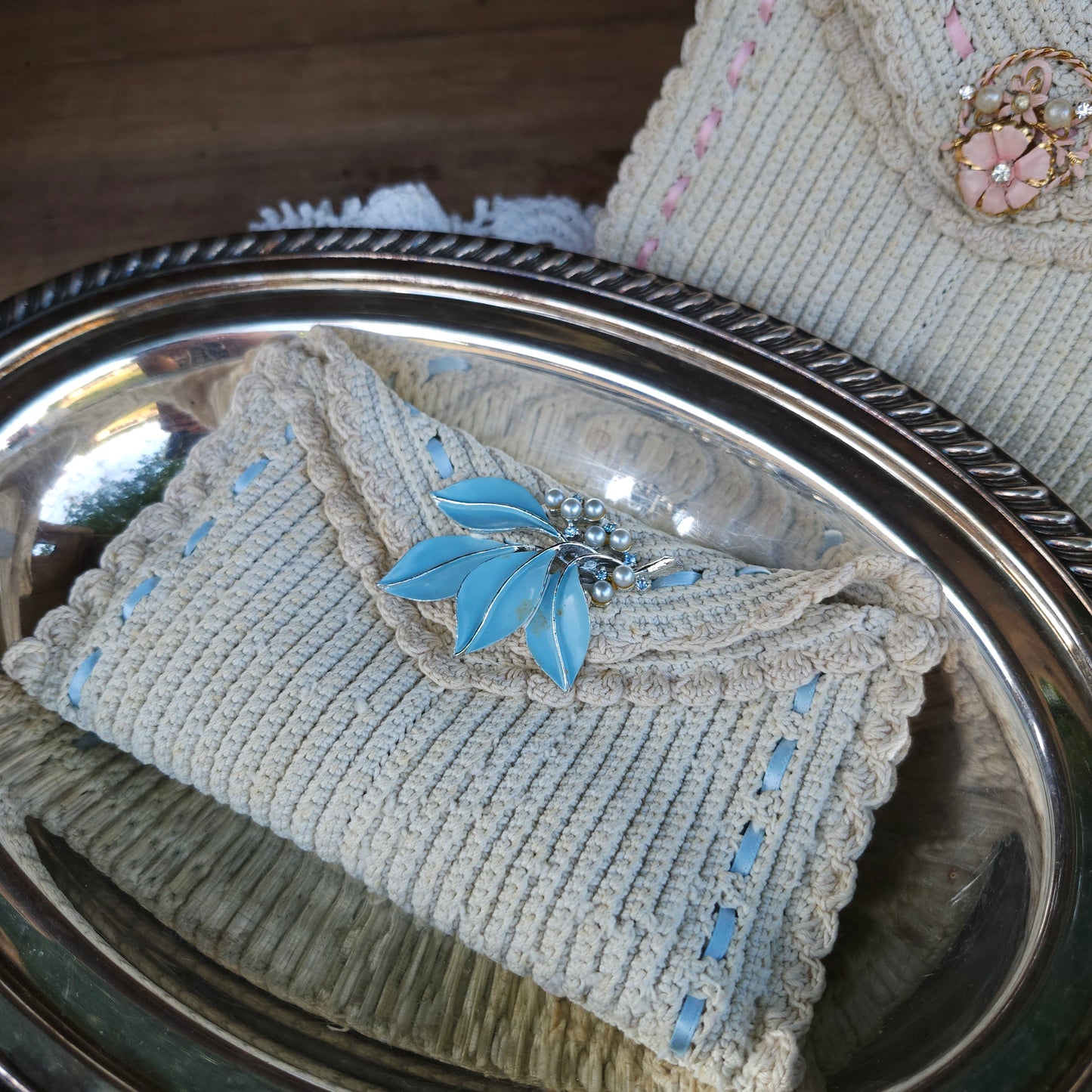 Vintage Doily Handmade Purse