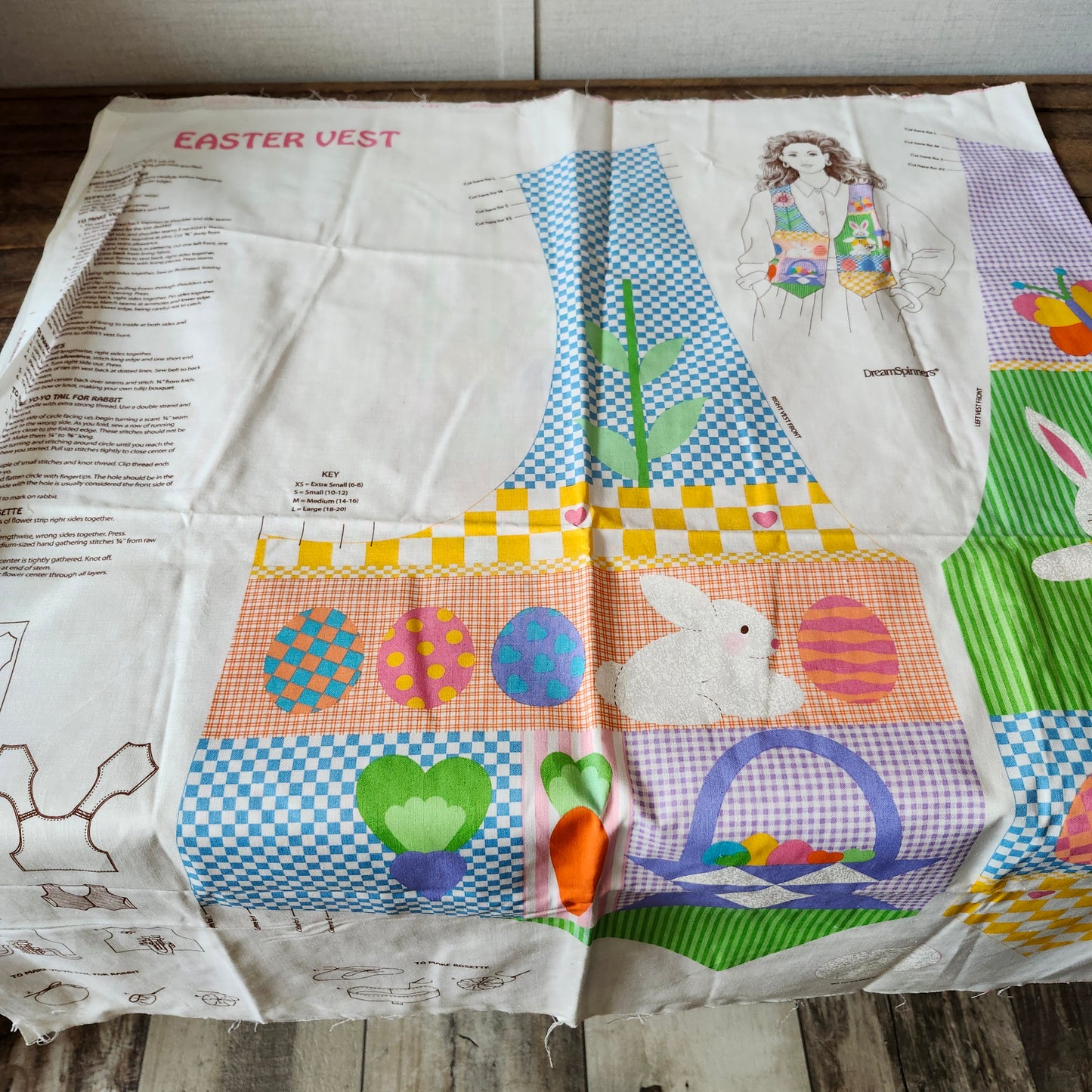 Easter Vest Cut and Sew Panel