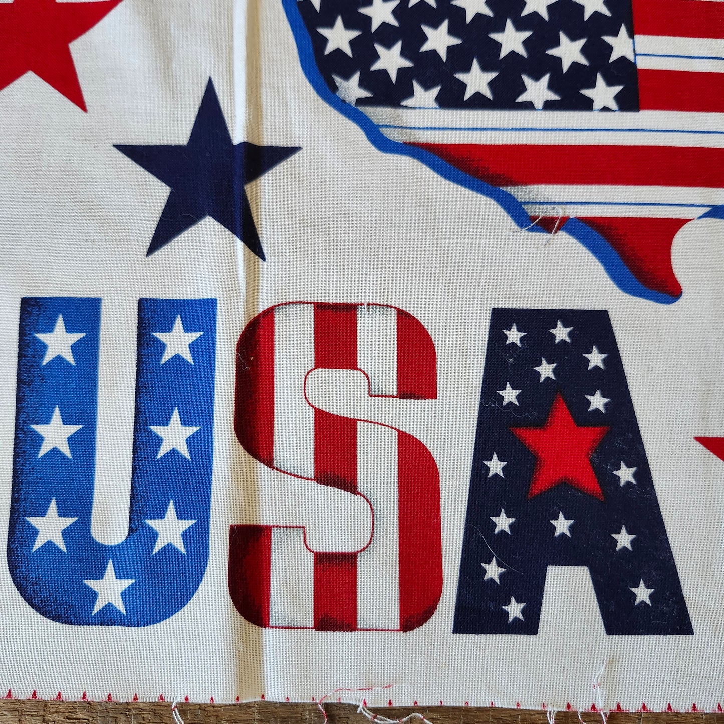 Stars and Stripes Appliques Cut and Sew Panel