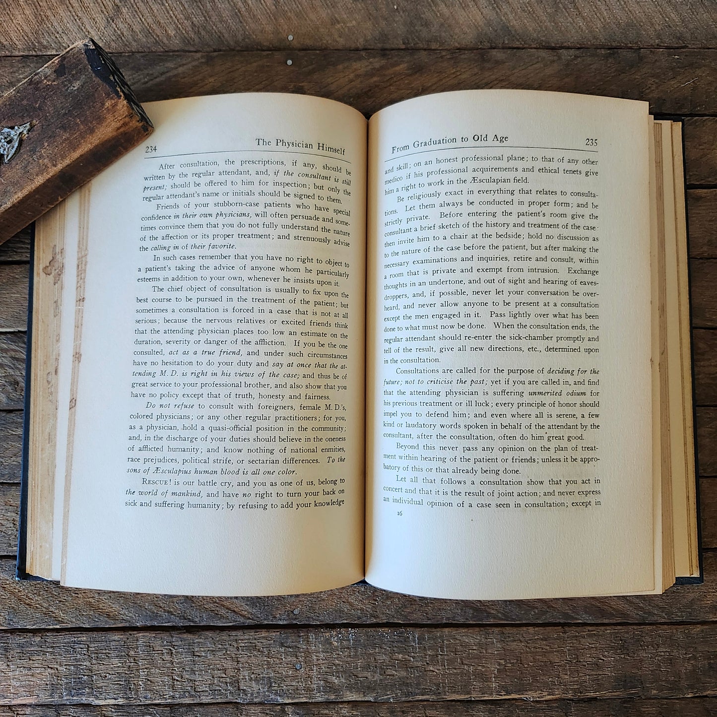 Book on The Physician Himself from Graduation to Old Age by D. W. Cathell, M.D., 1925