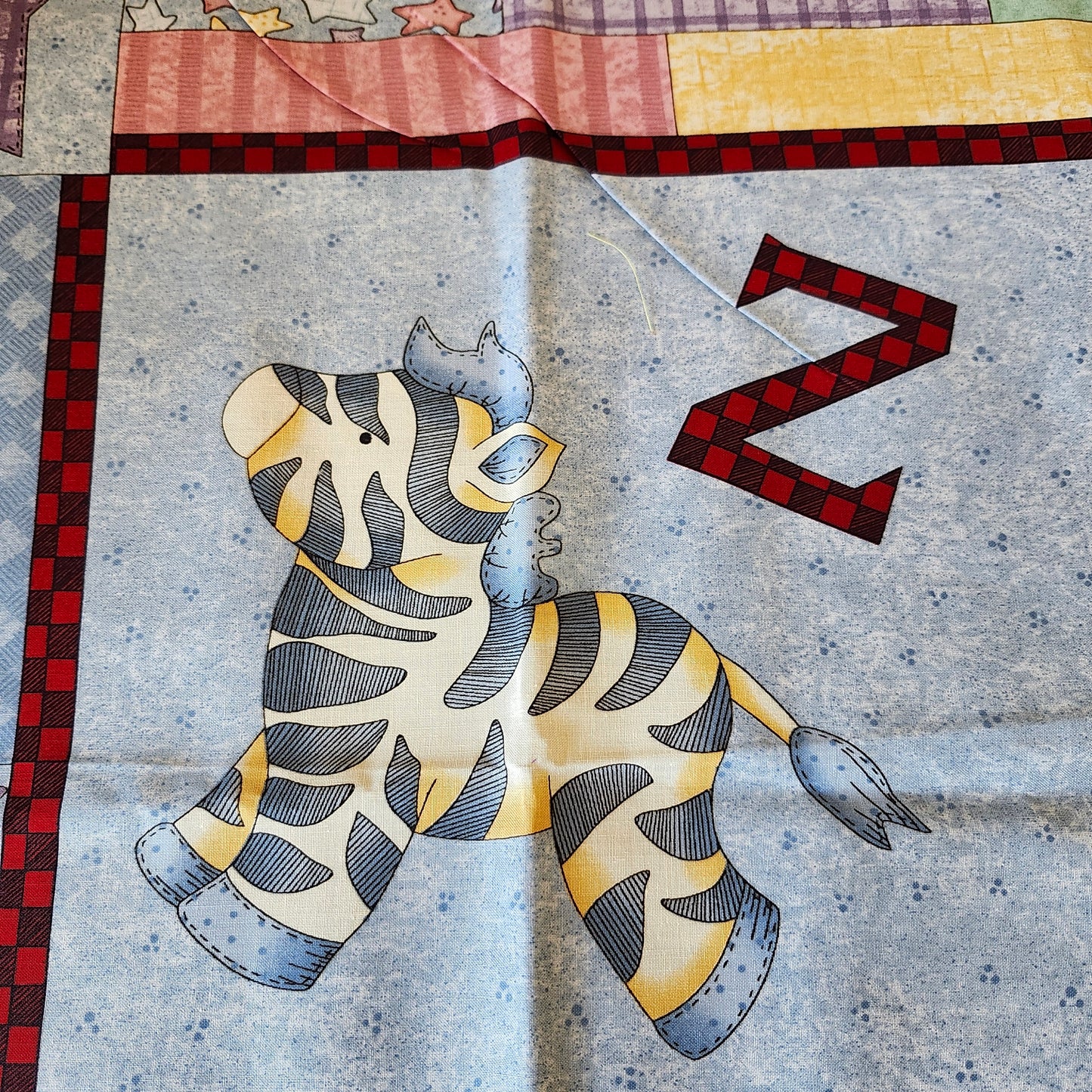Animals and Letters Baby Quilt Cut and Sew Panel