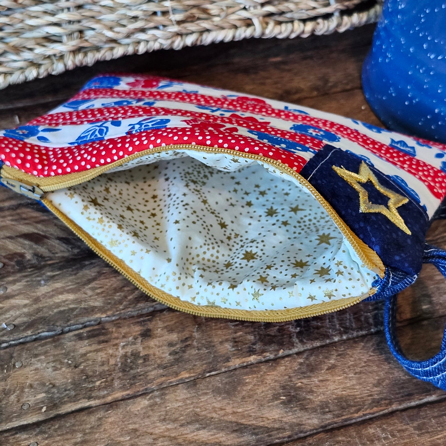 Red White and Blue Patriotic Flag Pouch
