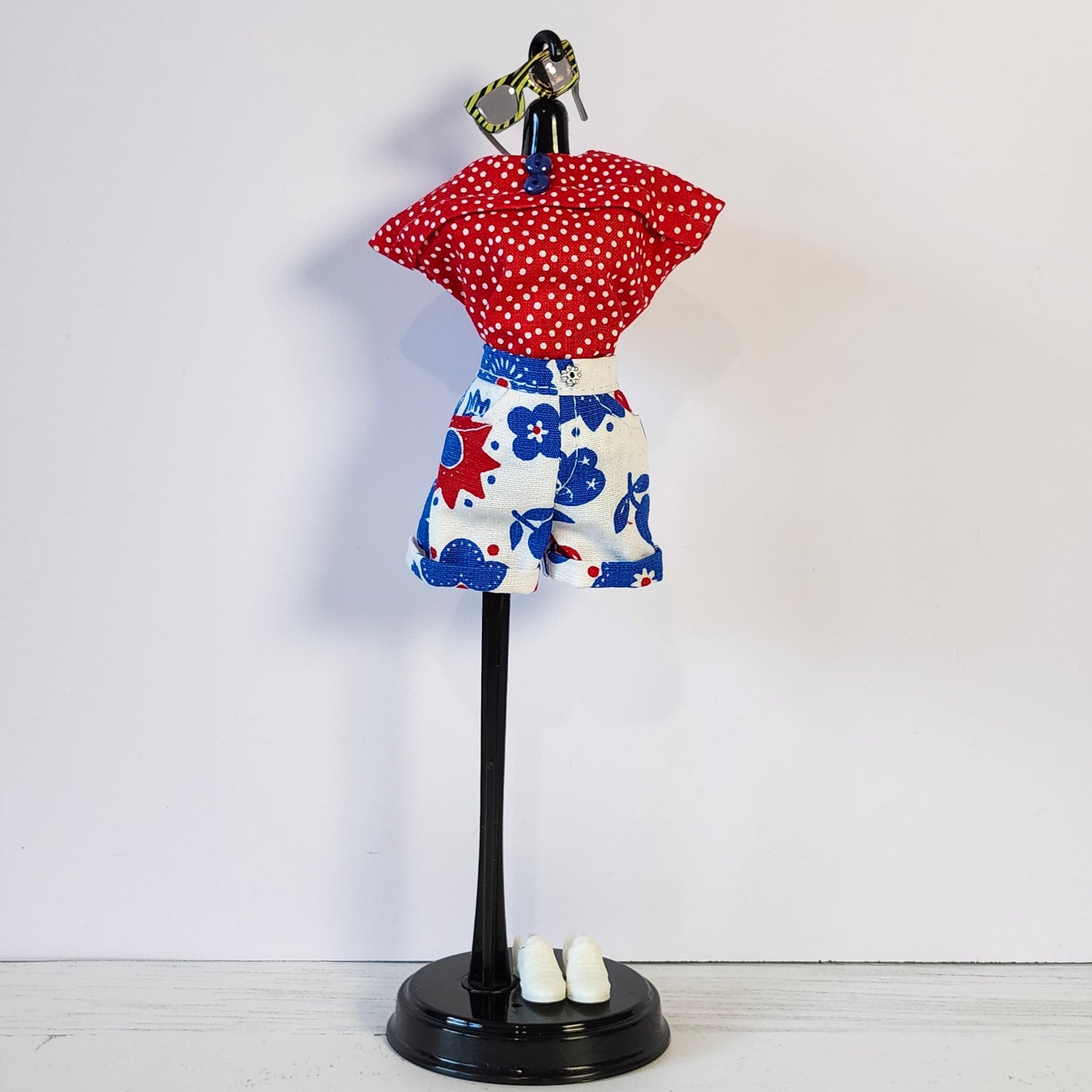 Red, White, and Blue Shorts Set for 11 1/2" fashion dolls