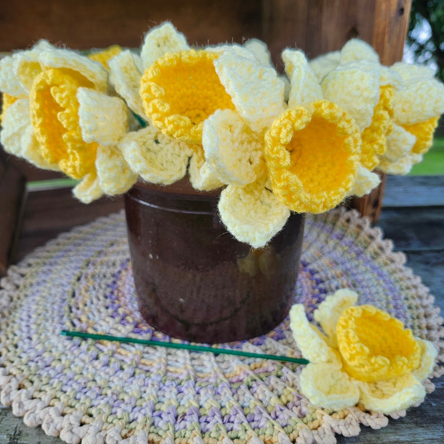 Handmade Crochet Daffodil