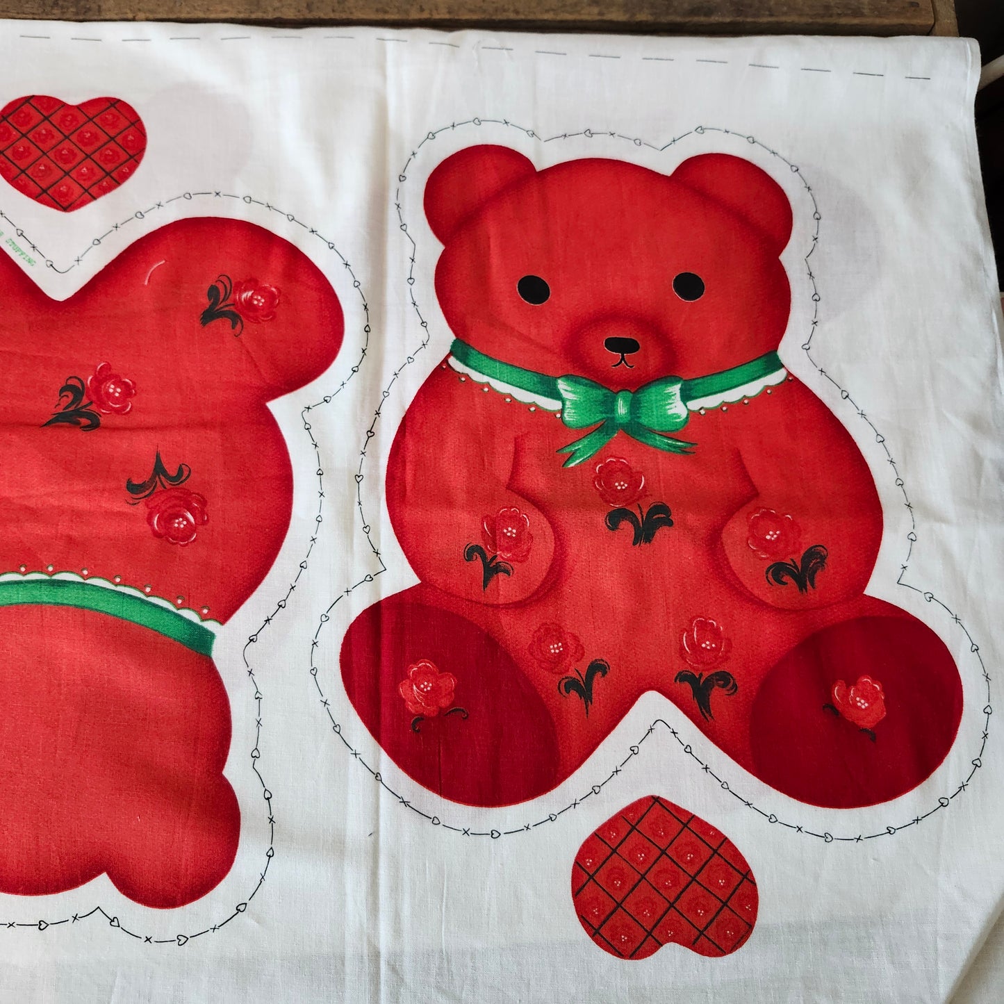 Country Bear Towel Holder Cut and Sew Panel