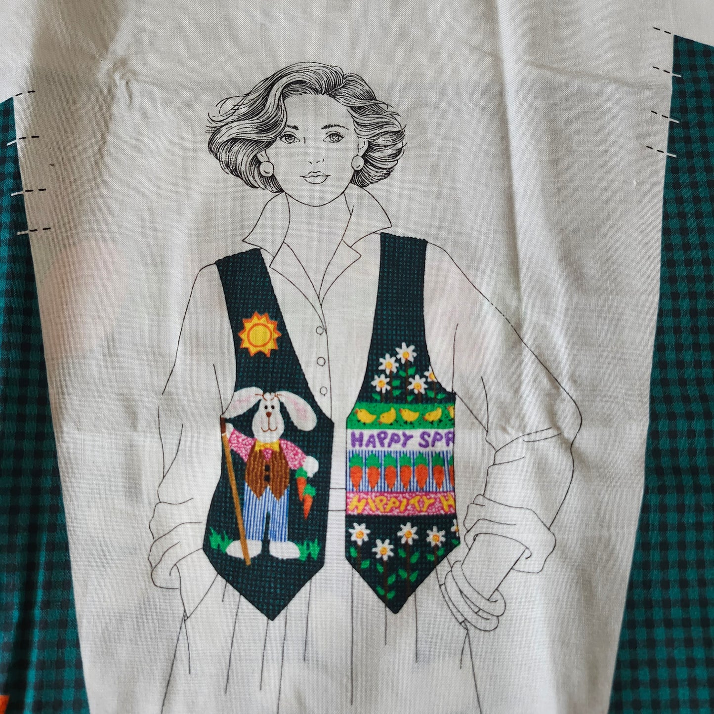 Daisy Vest Cut and Sew Panel