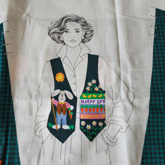 Daisy Vest Cut and Sew Panel