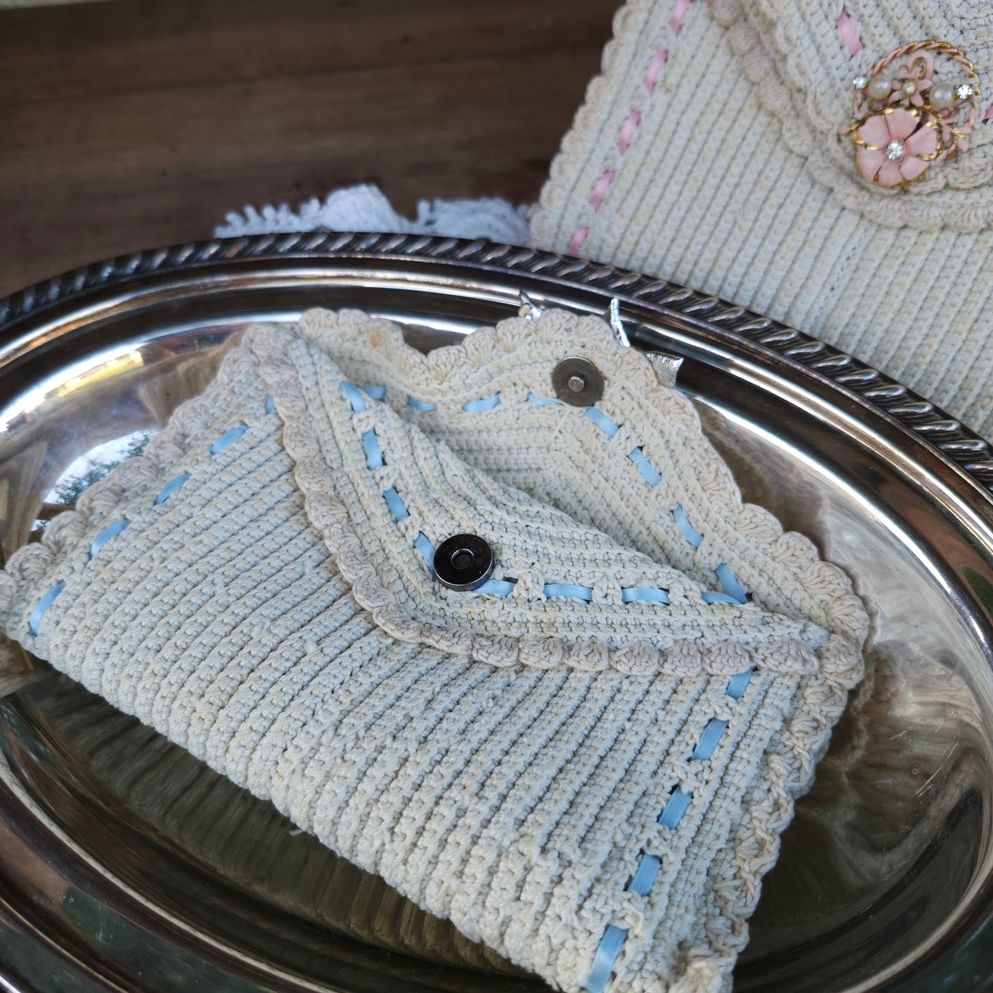 Vintage Doily Handmade Purse