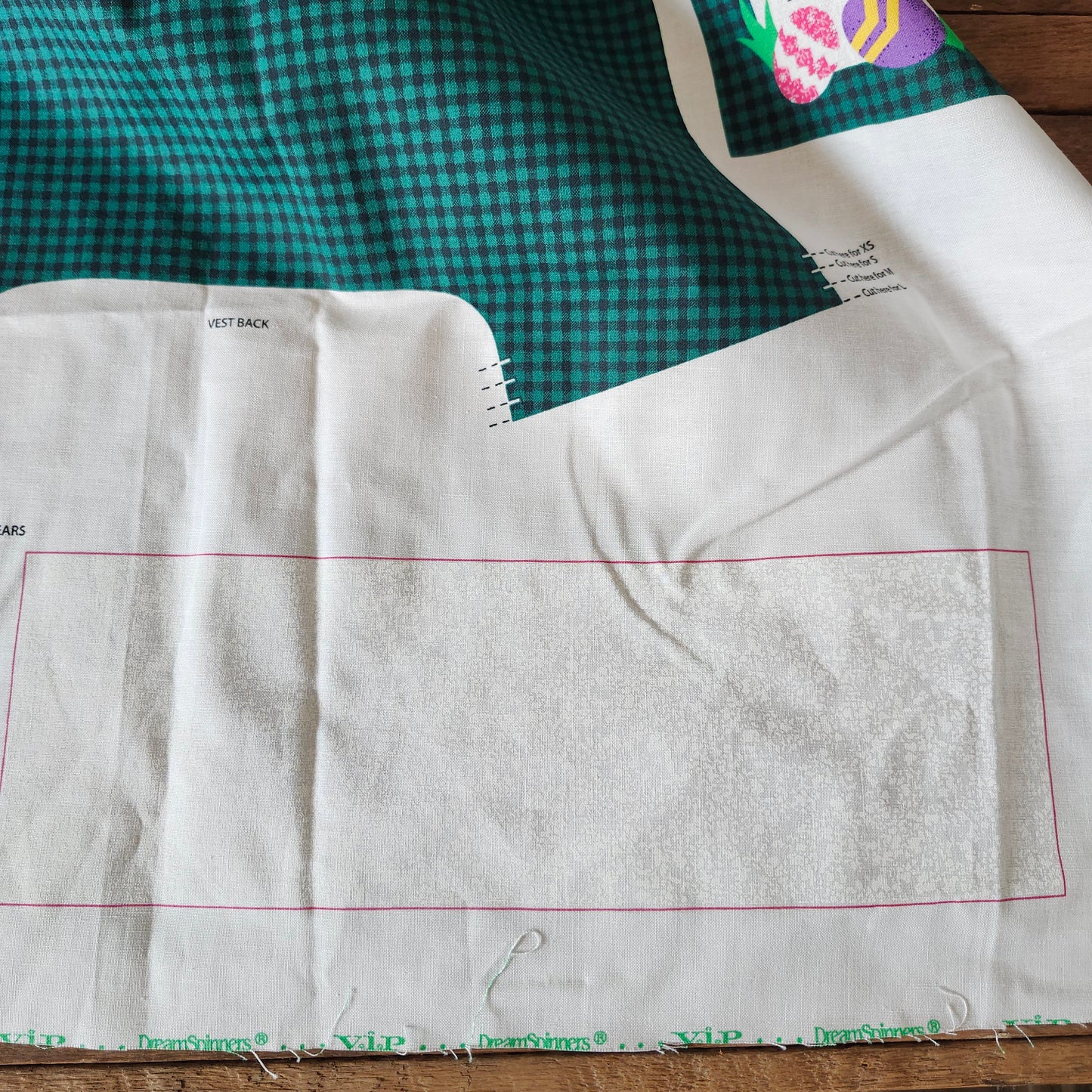Daisy Vest Cut and Sew Panel