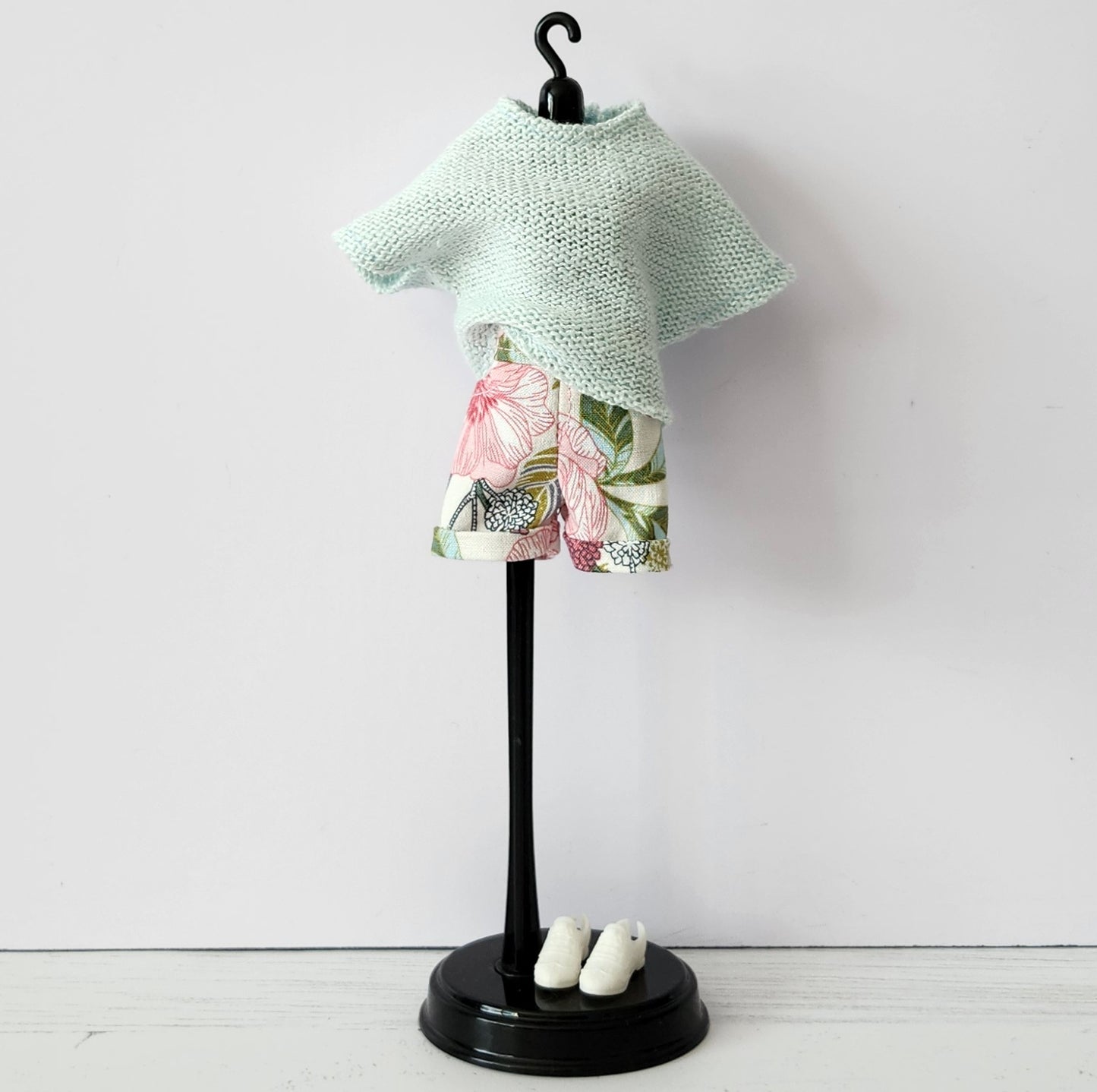 Floral Shorts and Sweater Outfit for 11 1/2" fashion dolls