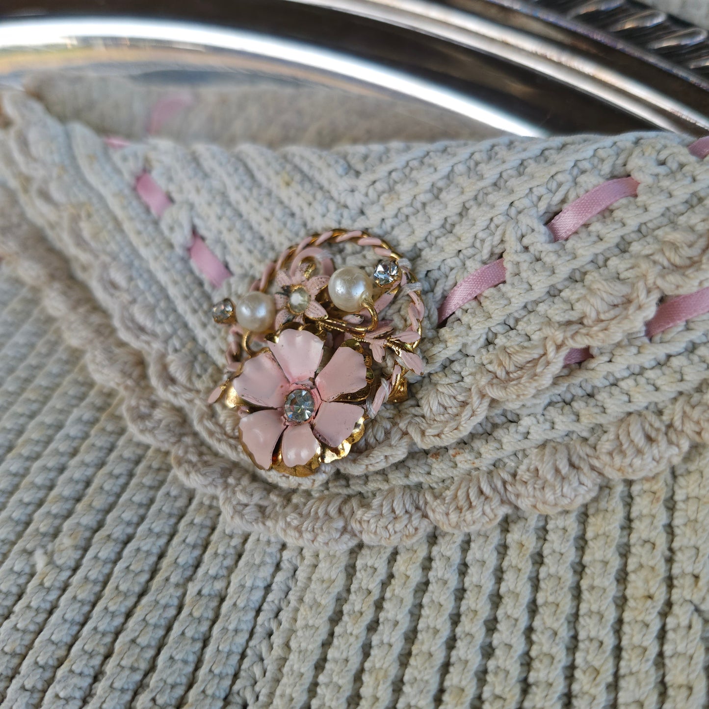 Vintage Doily Handmade Purse
