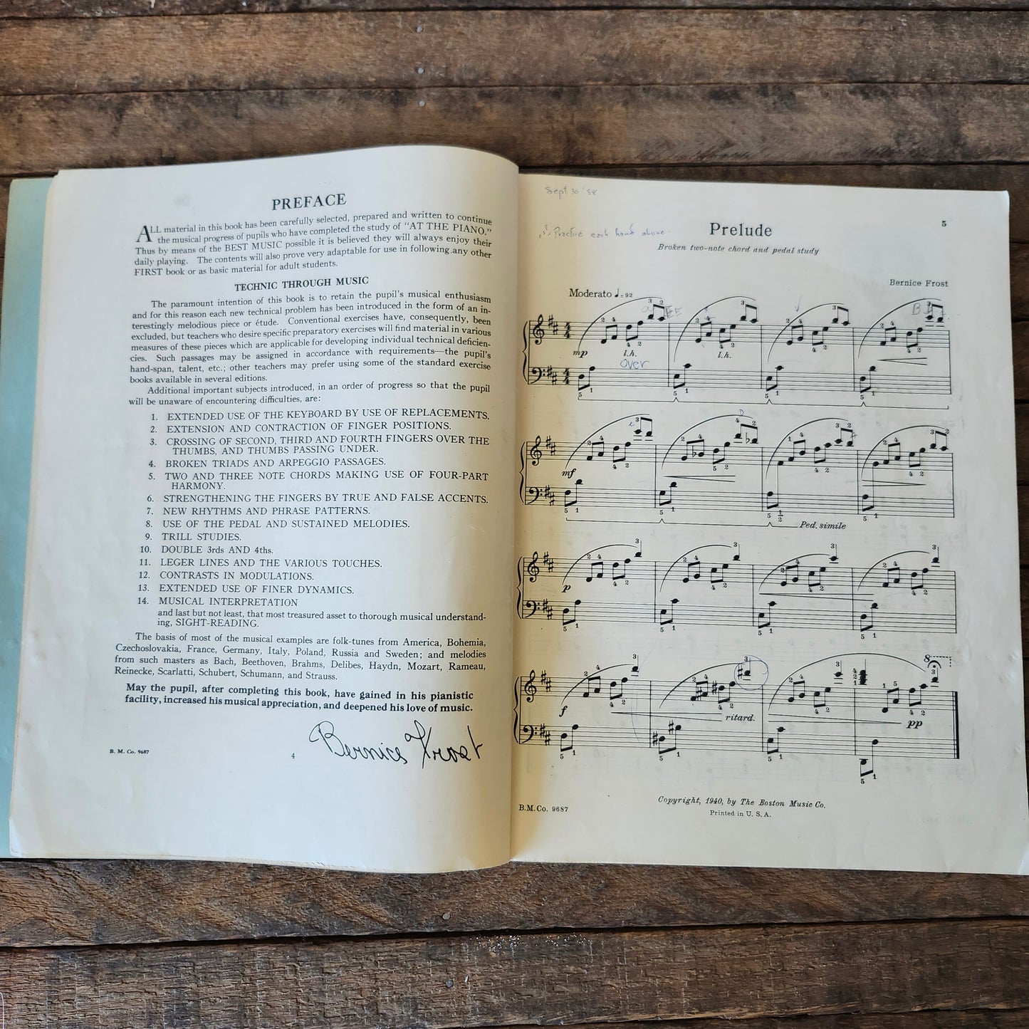 Bernice Frost's At the Piano Book Two 1940