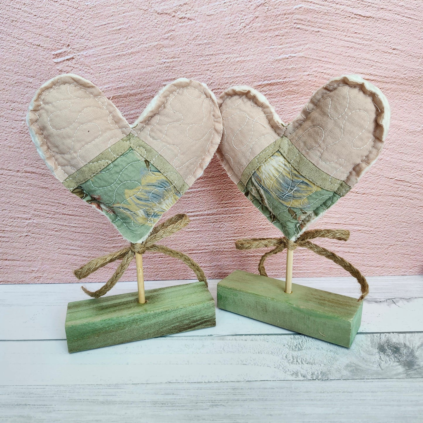 Quilted Heart Stand Decoration