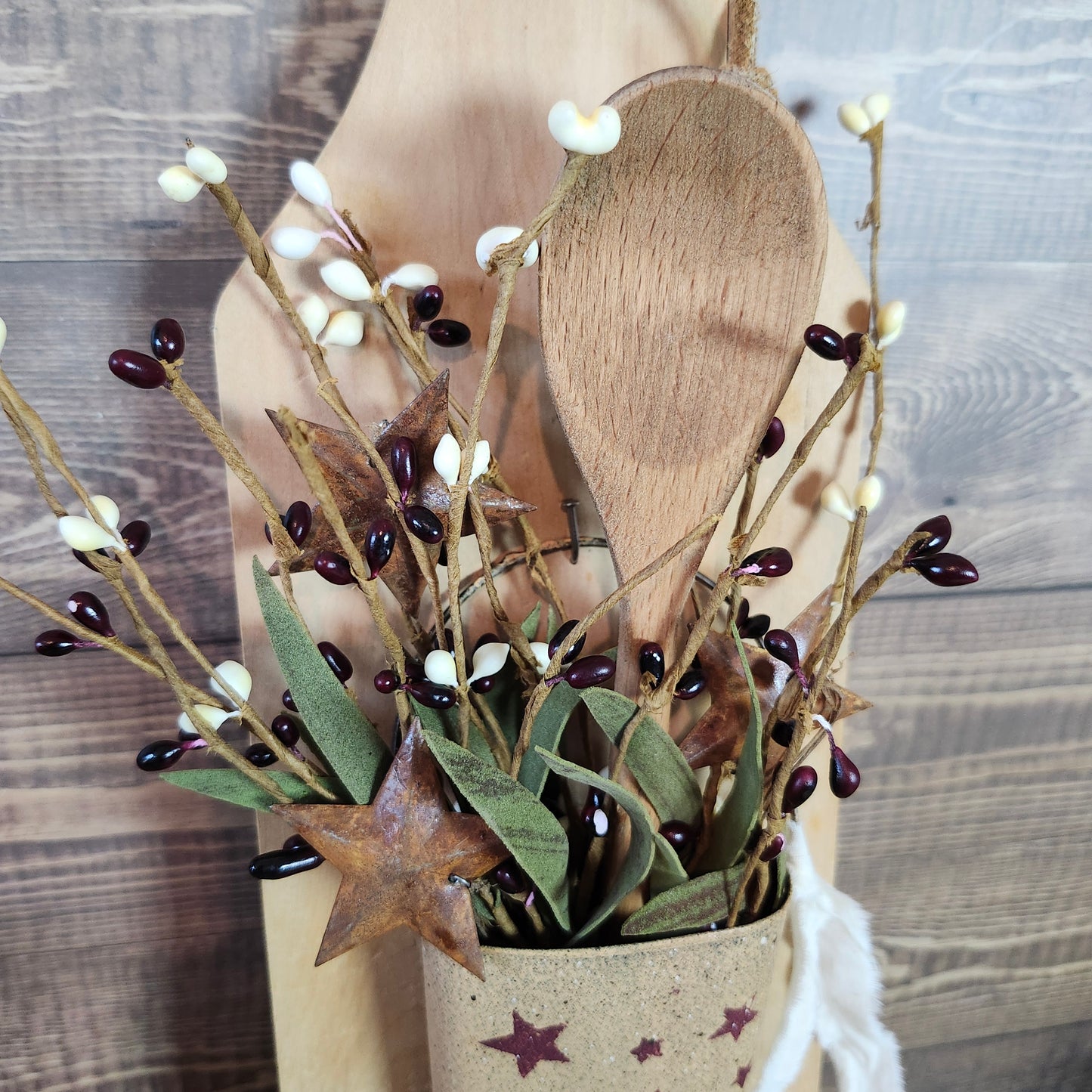 Stars Wall Hanging, Wall Pocket, Cutting Board Decor