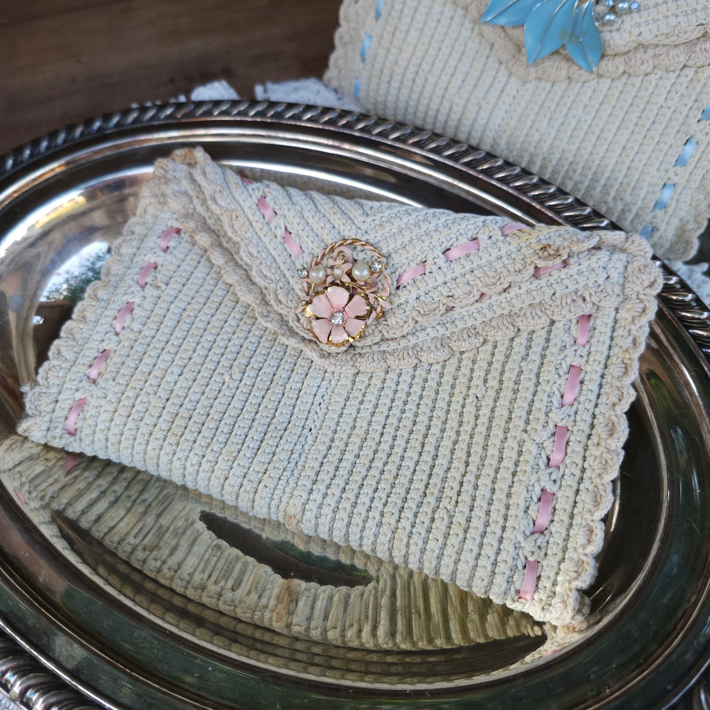 Vintage Doily Handmade Purse