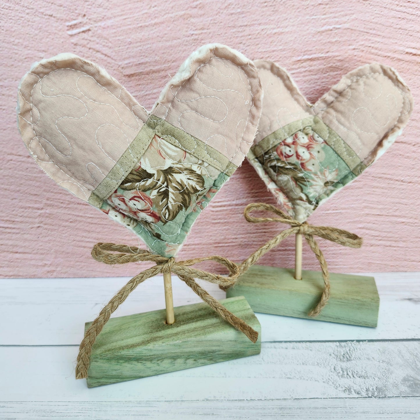 Quilted Heart Stand Decoration
