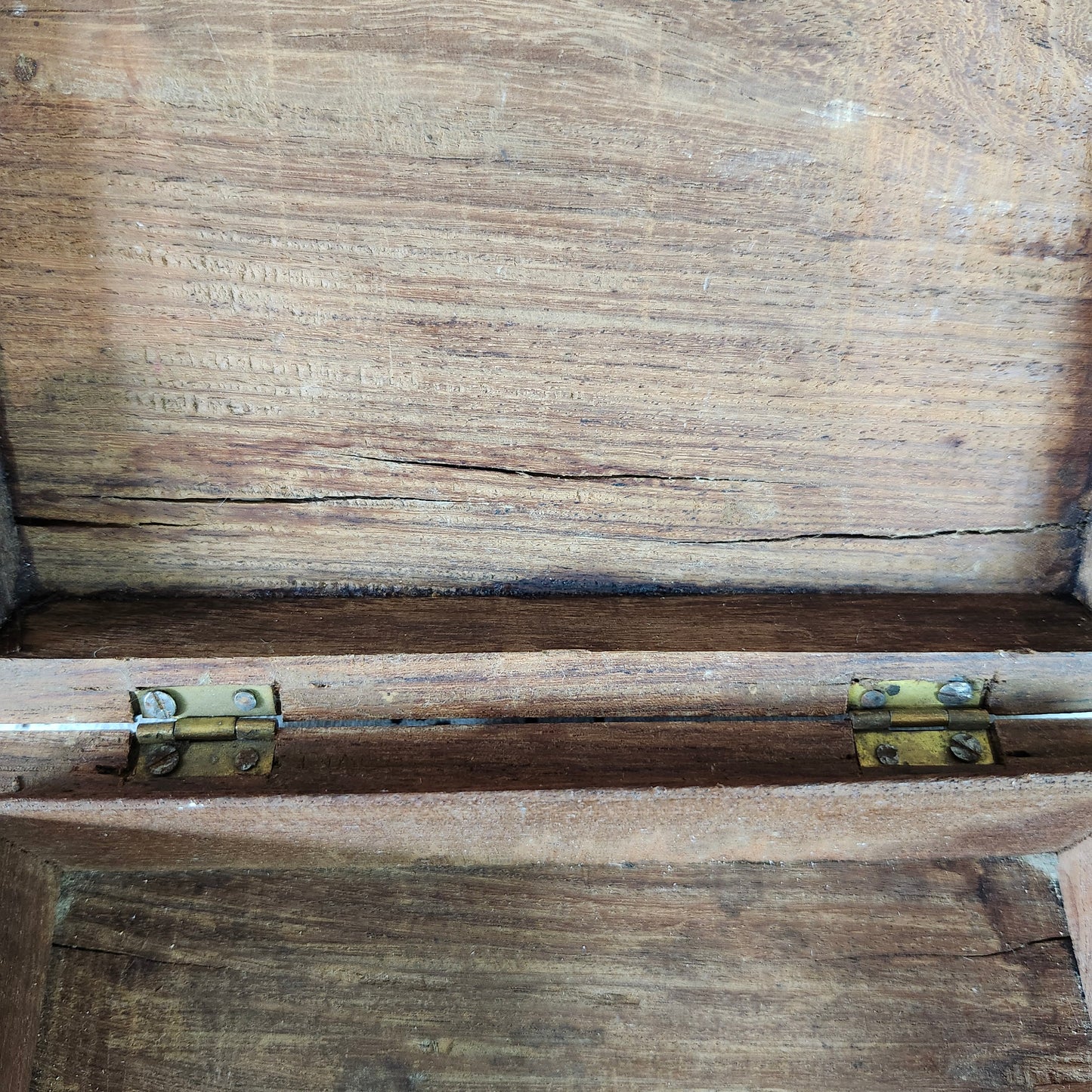 Carved Wood Box with Lid Inlay